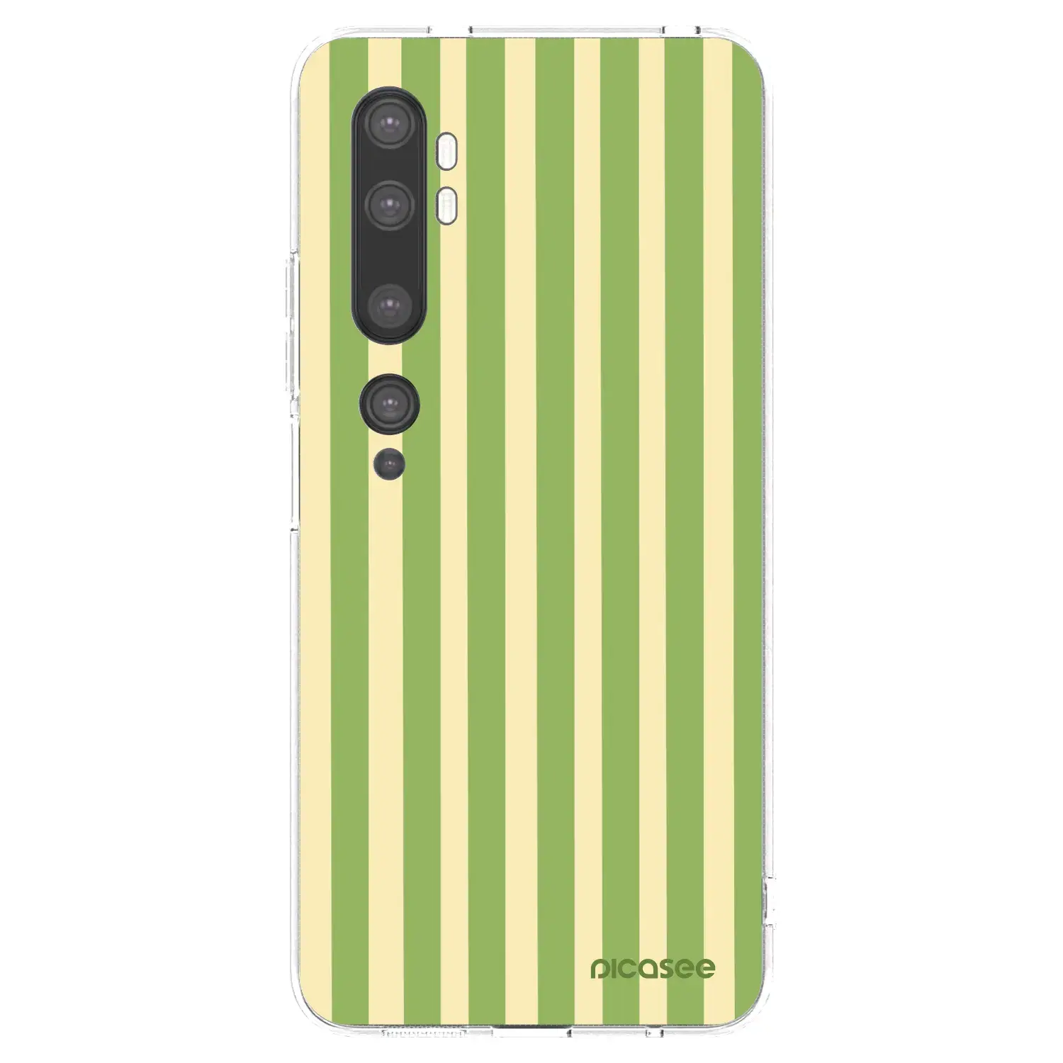 Silikonový průhledný obal pro Xiaomi Mi Note 10 (Pro) - Lines Matcha