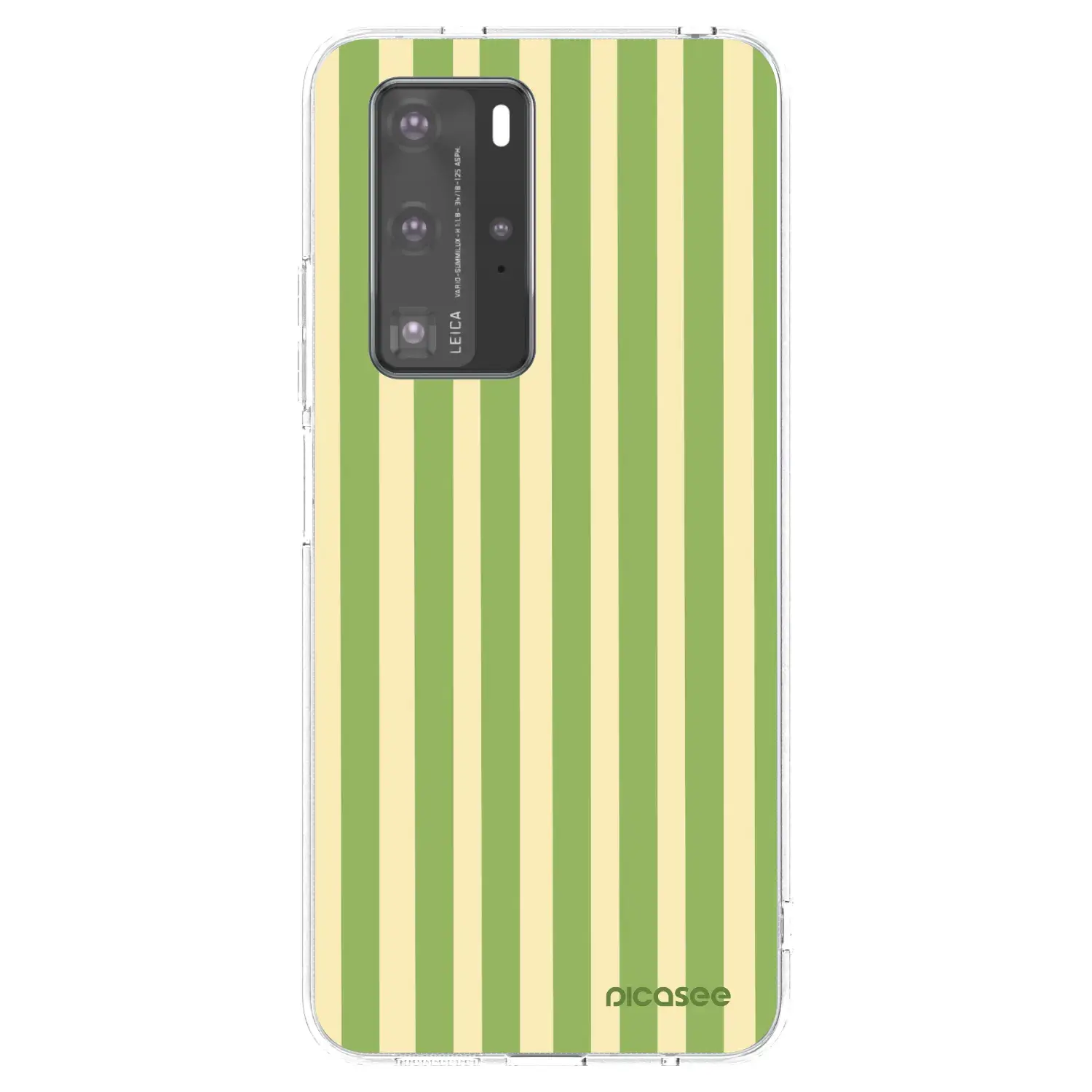 Silikonový průhledný obal pro Huawei P40 Pro - Lines Matcha