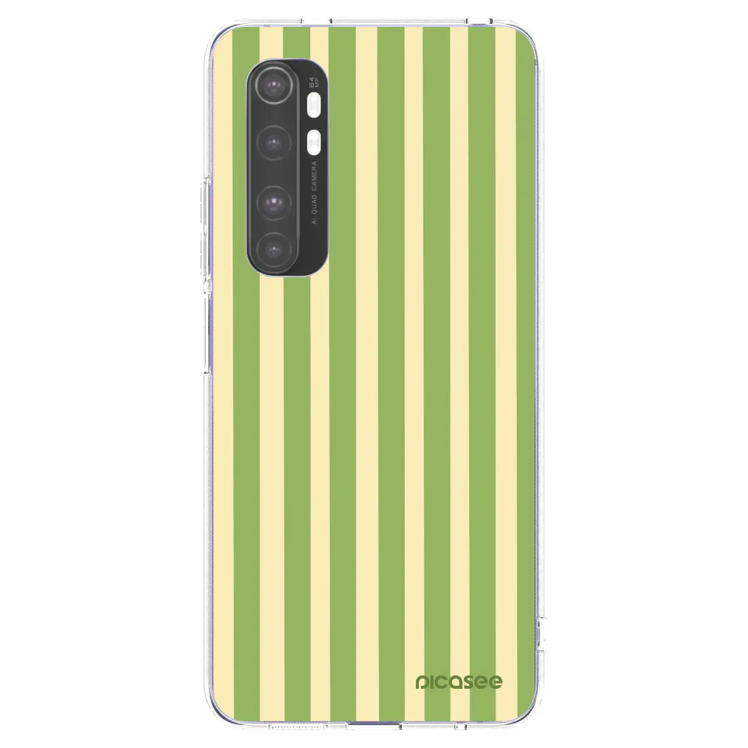 Silikonový průhledný obal pro Xiaomi Mi Note 10 Lite - Lines Matcha