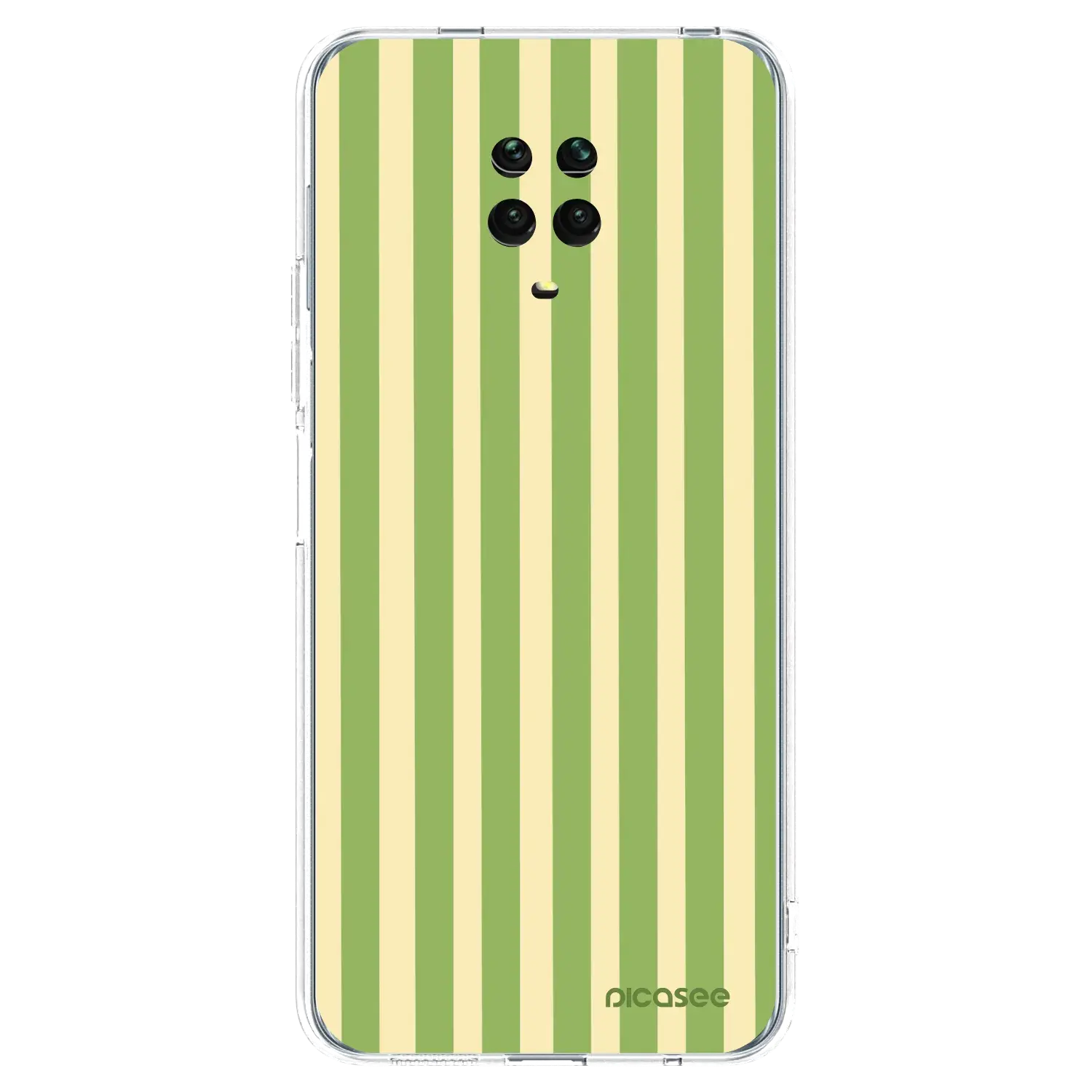 Silikonový průhledný obal pro Xiaomi Redmi Note 9S - Lines Matcha