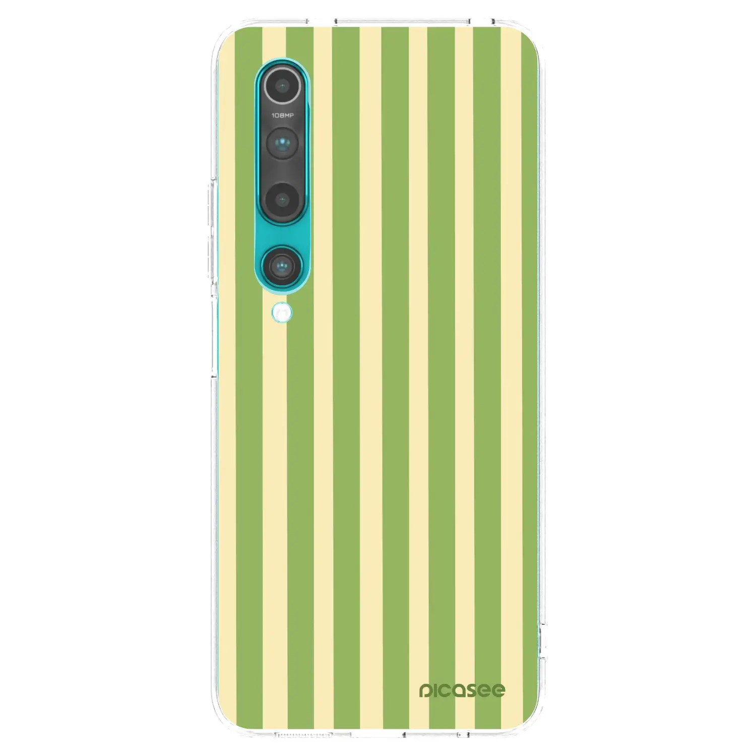 Silikonový průhledný obal pro Xiaomi Mi 10 - Lines Matcha