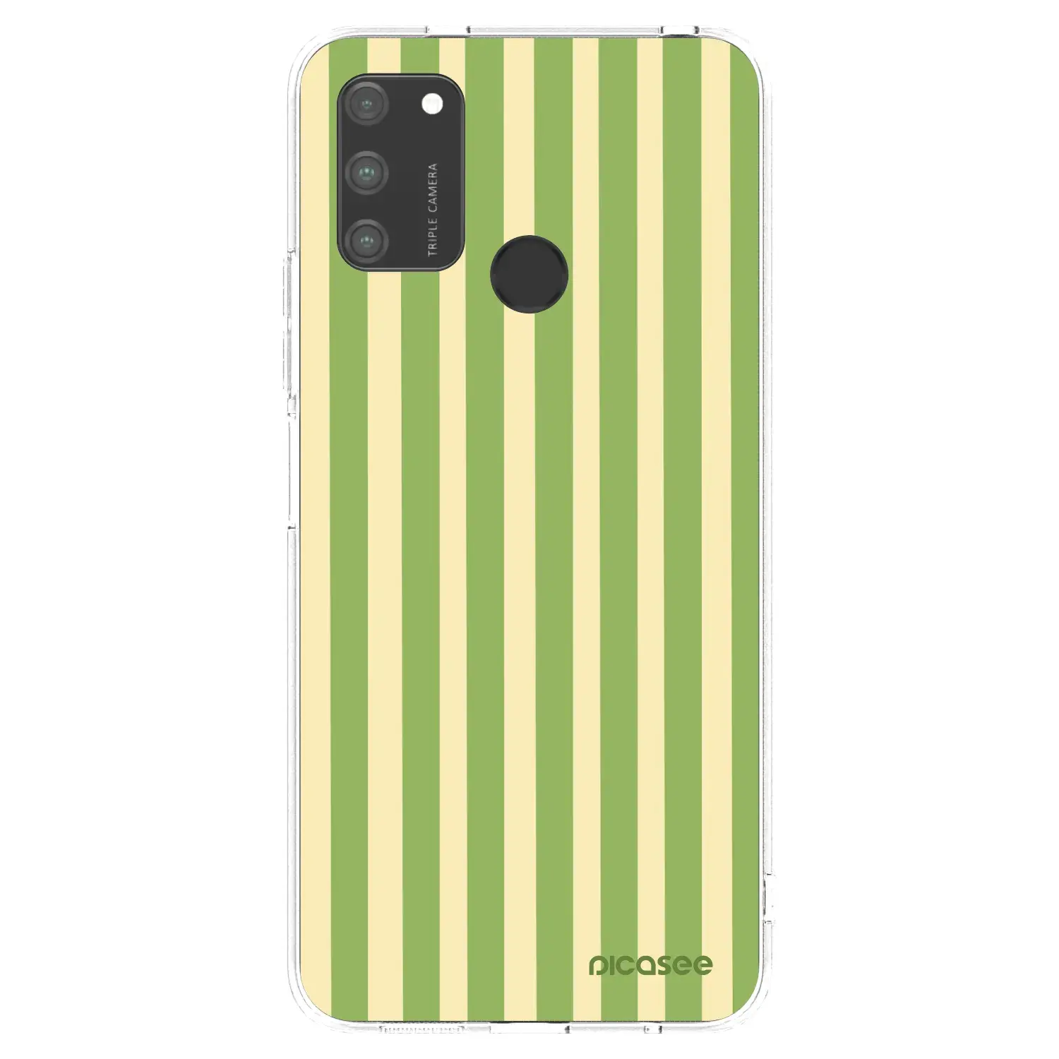 Silikonový průhledný obal pro Honor 9A - Lines Matcha