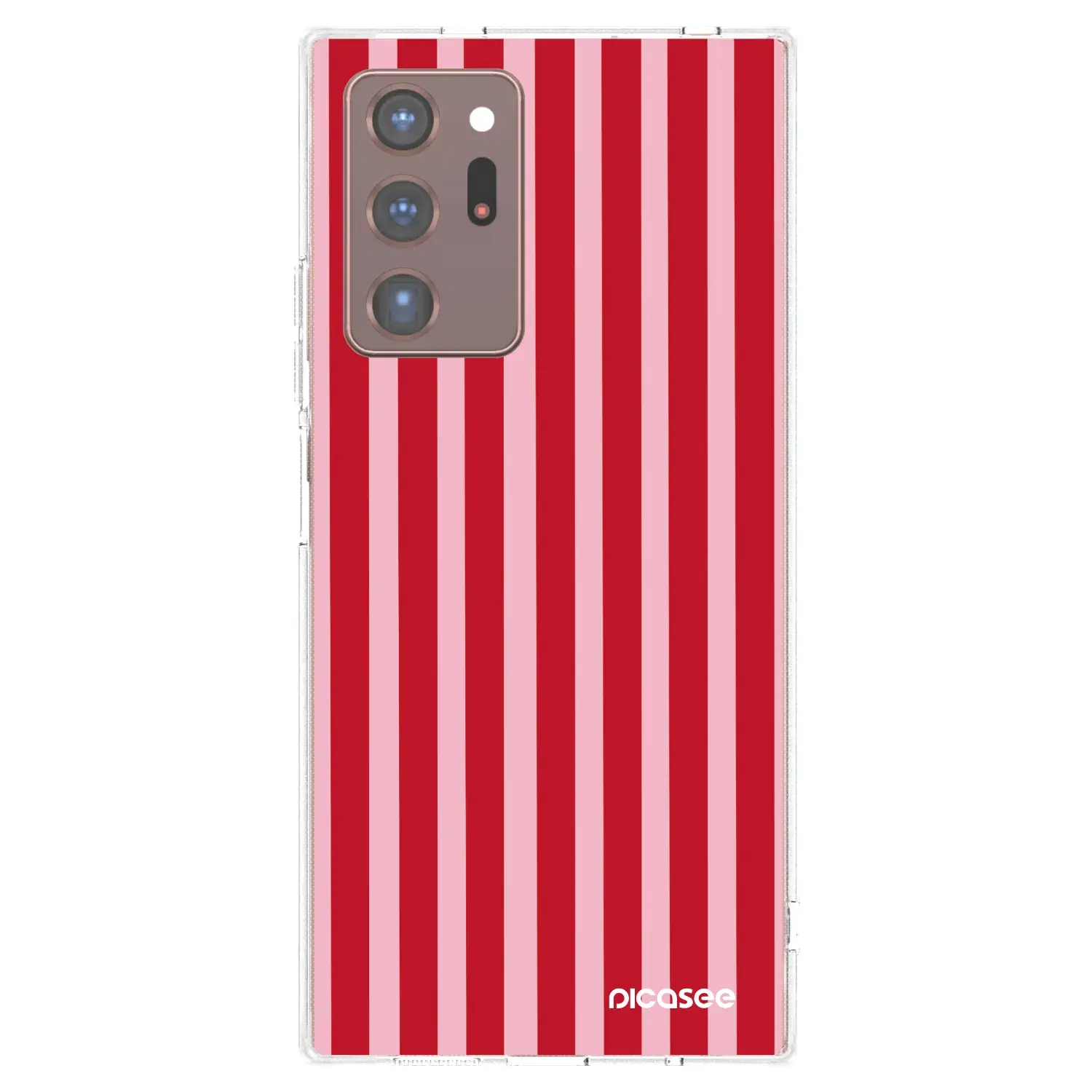 Silikonový průhledný obal pro Samsung Galaxy Note 20 Ultra - Lines red