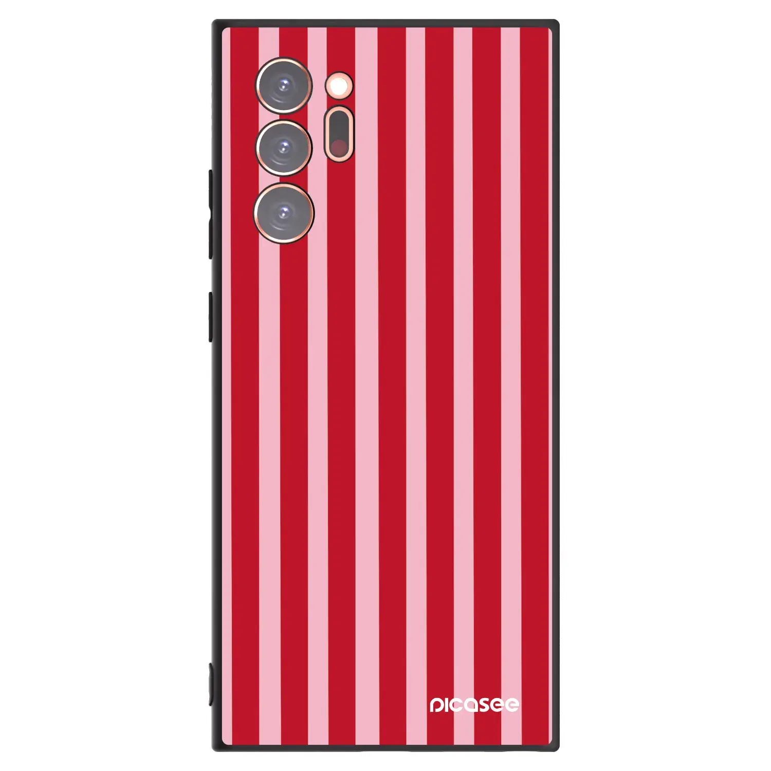 Silikonový černý obal pro Samsung Galaxy Note 20 Ultra - Lines red