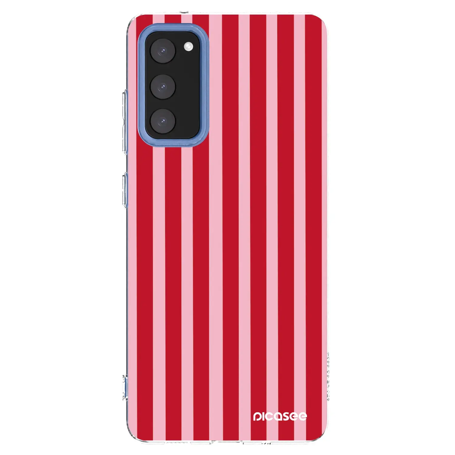 Silikonový průhledný obal pro Samsung Galaxy S20 FE - Lines red