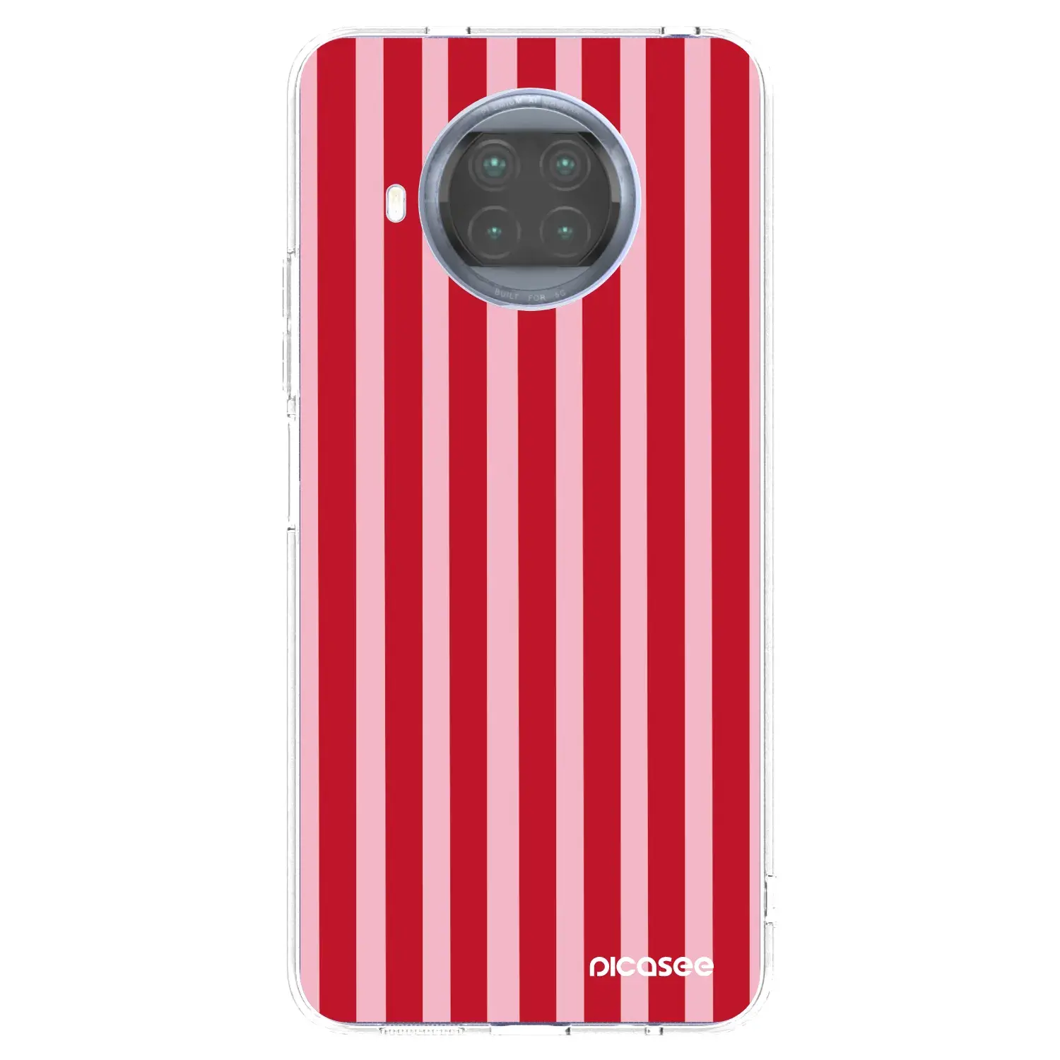 Silikonový průhledný obal pro Xiaomi Mi 10T Lite - Lines red