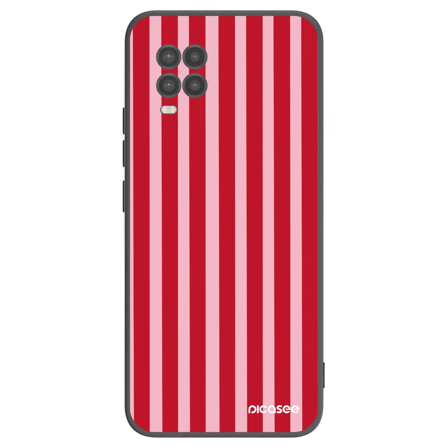 Silikonový černý obal pro Xiaomi Mi 10 Lite - Lines red