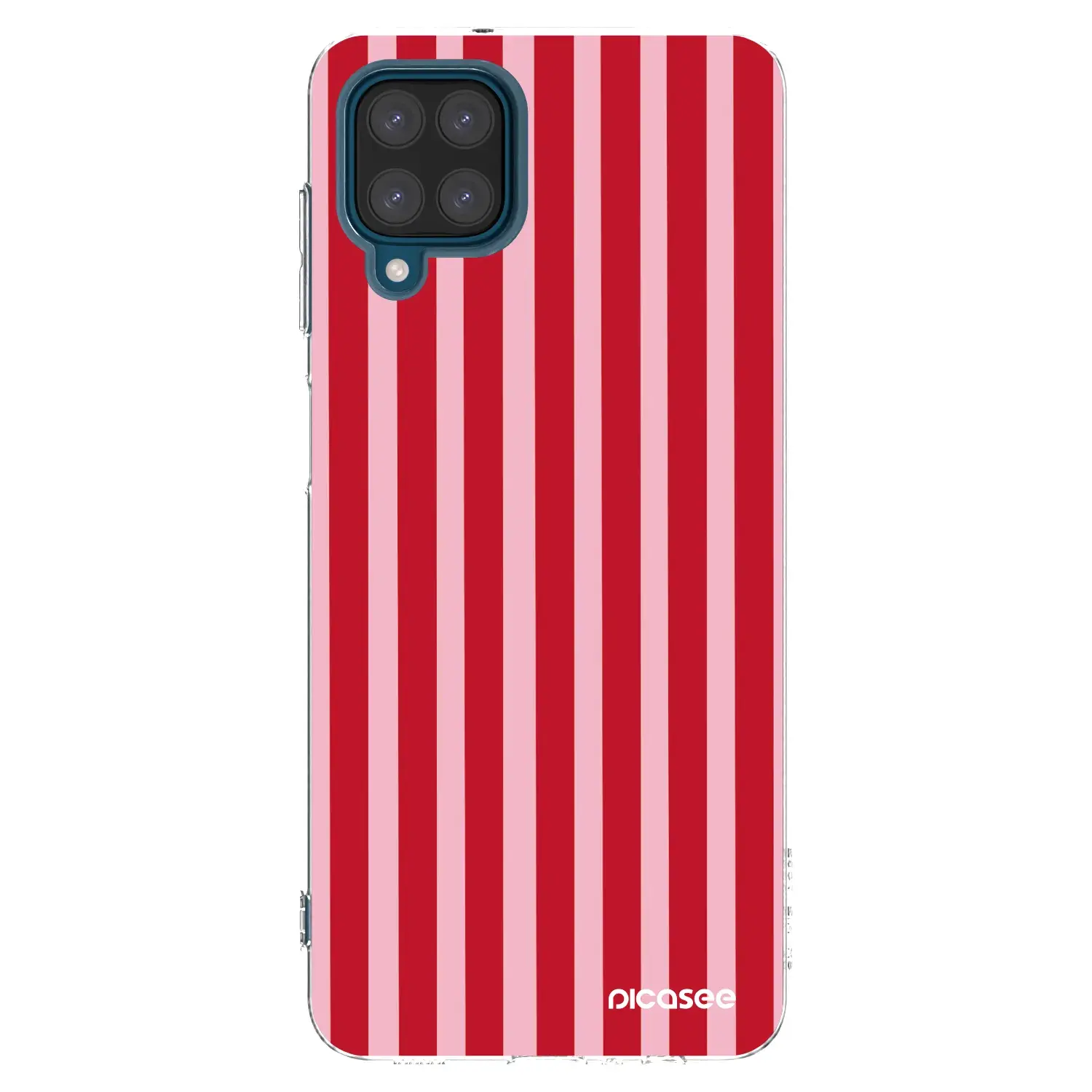 Silikonový průhledný obal pro Samsung Galaxy A12 A125F - Lines red