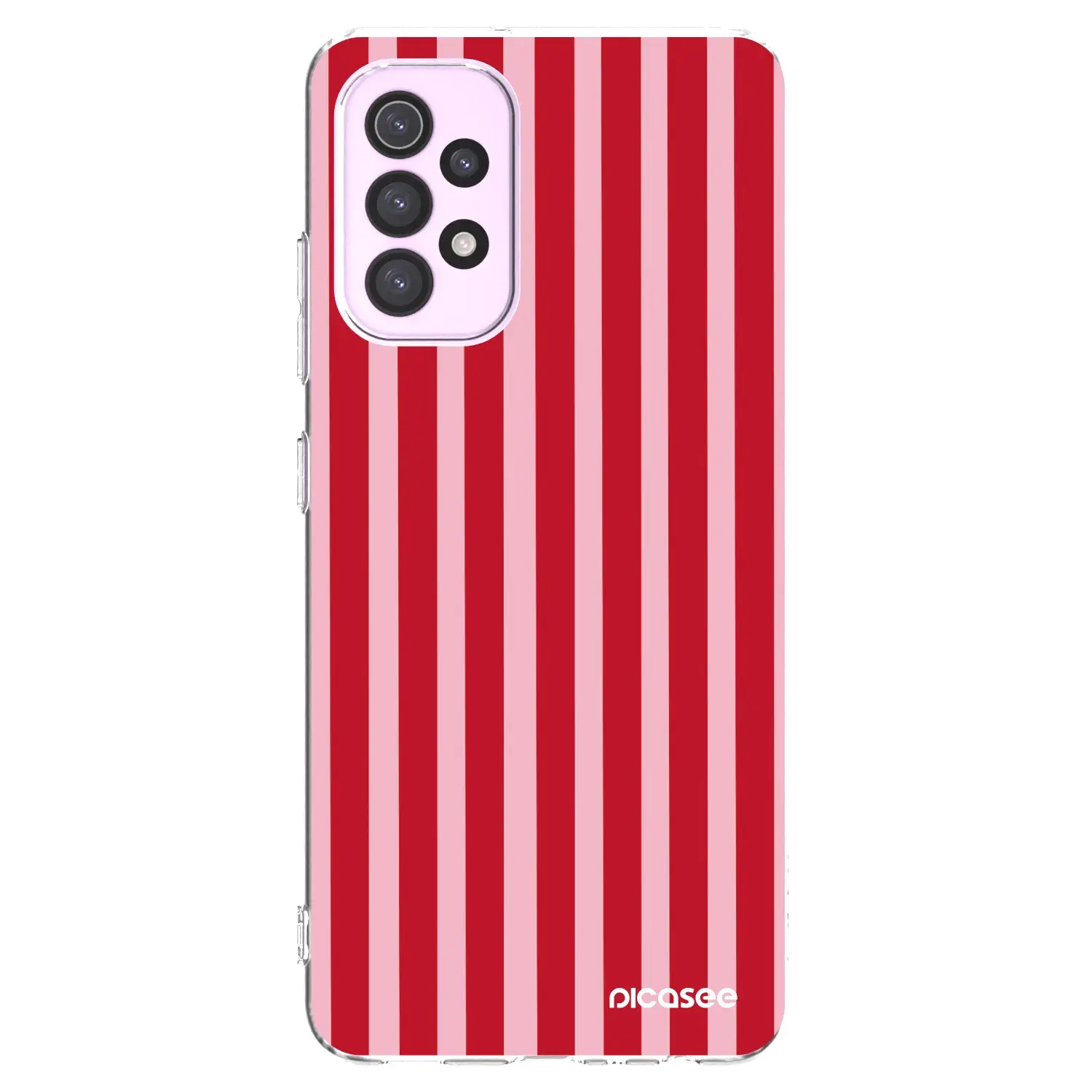 Silikonový průhledný obal pro Samsung Galaxy A32 5G A326B - Lines red