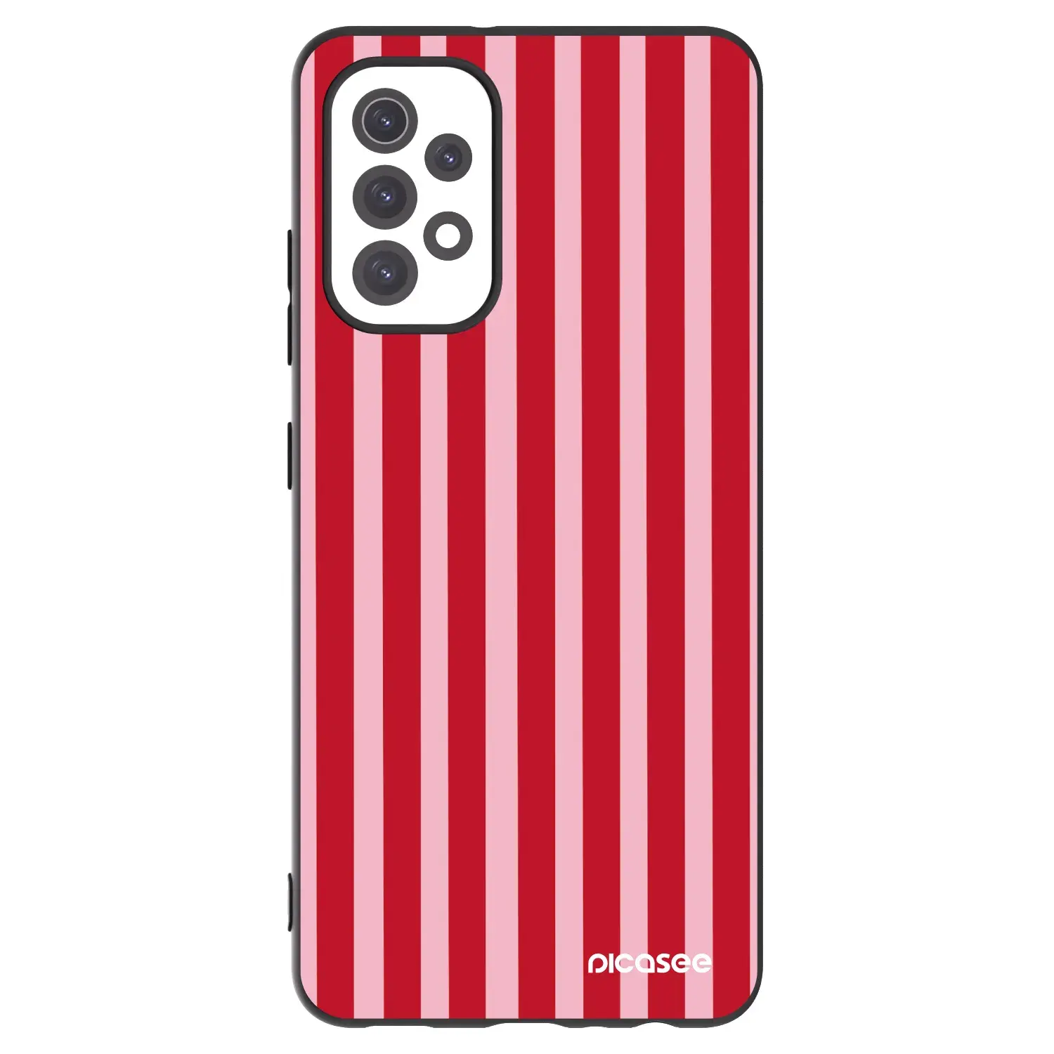Silikonový černý obal pro Samsung Galaxy A32 5G A326B - Lines red