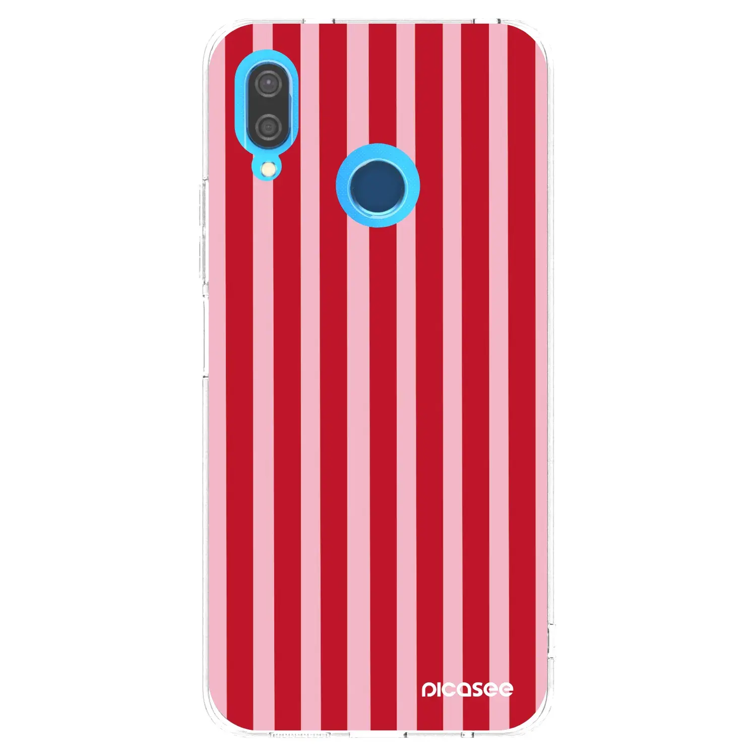 Silikonový průhledný obal pro Huawei P20 Lite - Lines red