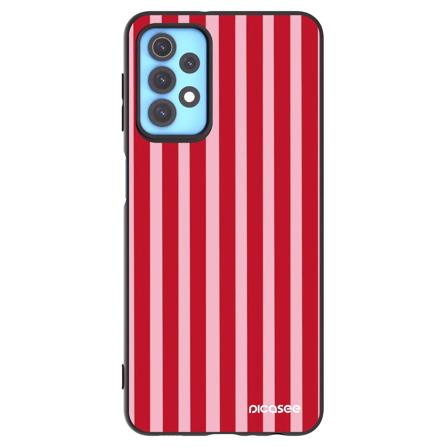 Silikonový černý obal pro Samsung Galaxy A32 4G SM-A325F - Lines red