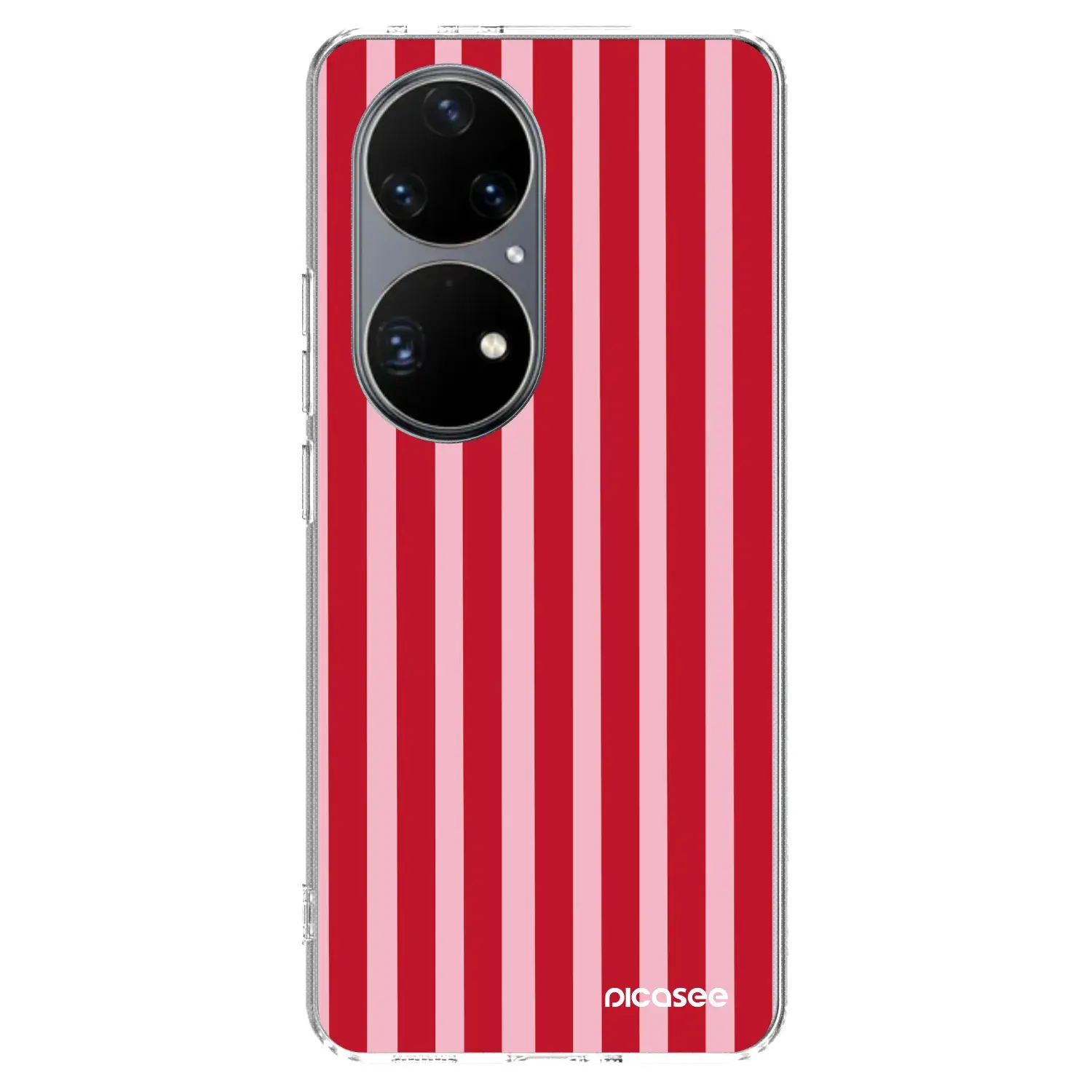 Silikonový průhledný obal pro Huawei P50 - Lines red