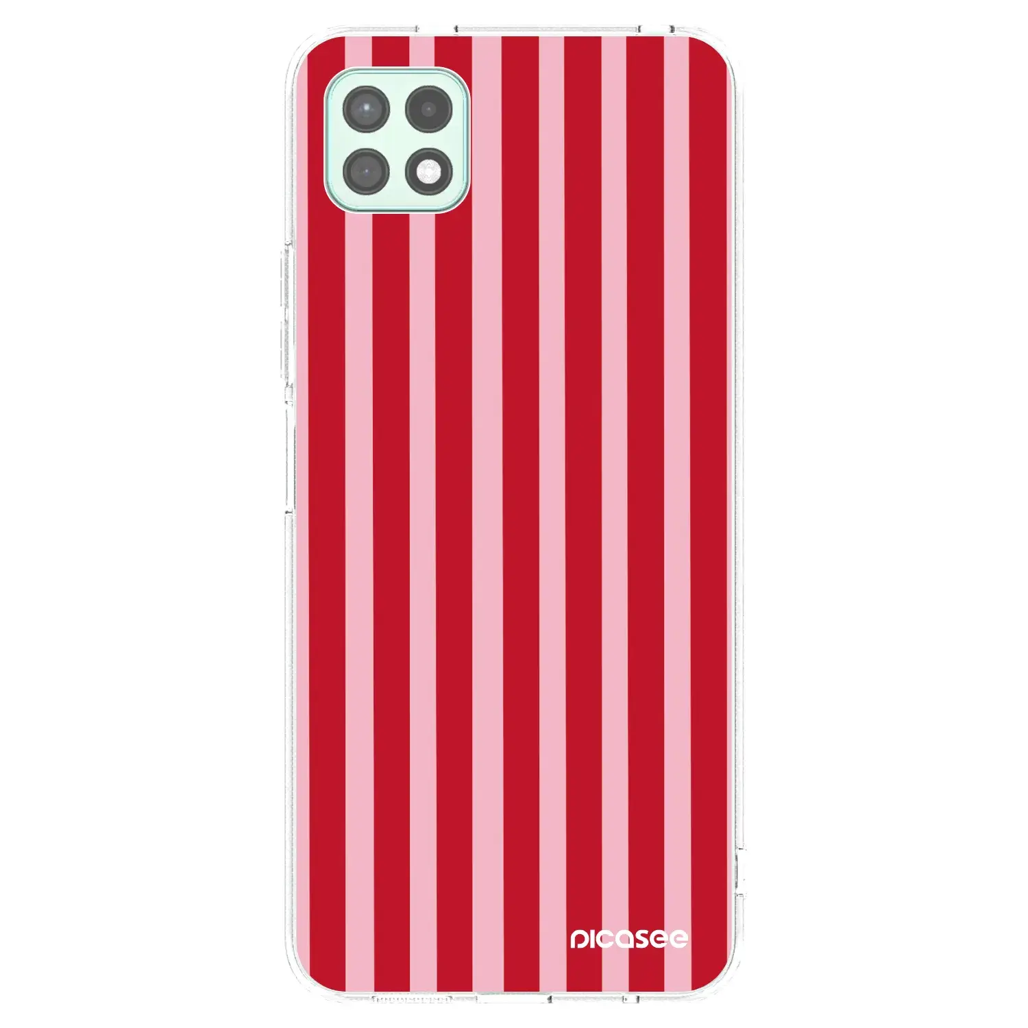 Silikonový průhledný obal pro Samsung Galaxy A22 A226B 5G - Lines red