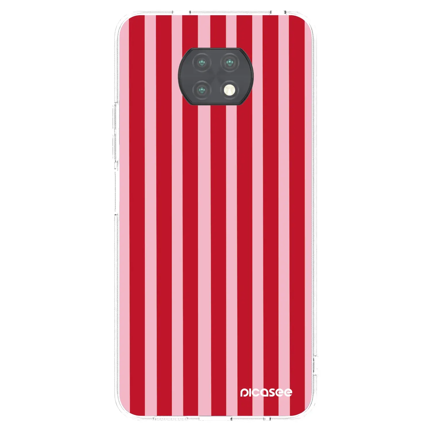 Silikonový průhledný obal pro Xiaomi Redmi Note 9T - Lines red