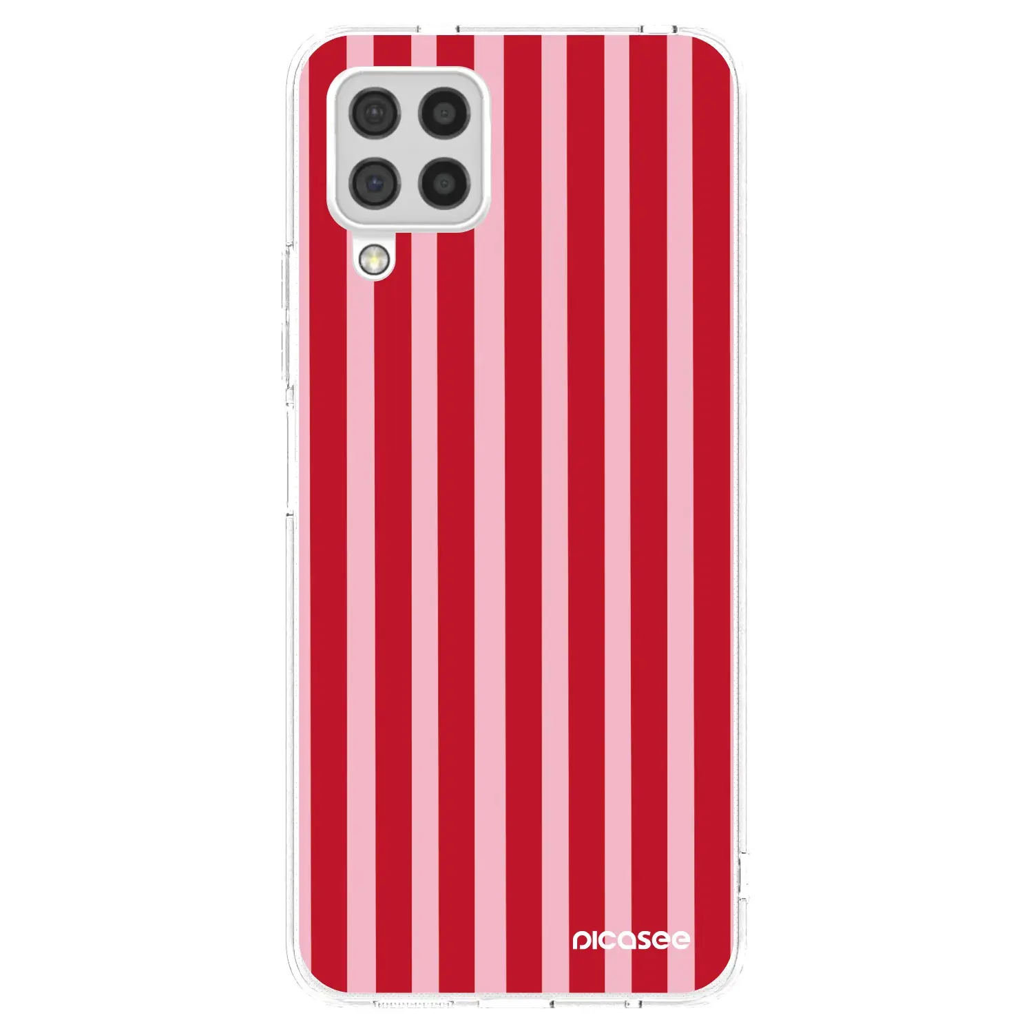 Silikonový průhledný obal pro Samsung Galaxy A22 A225F 4G - Lines red
