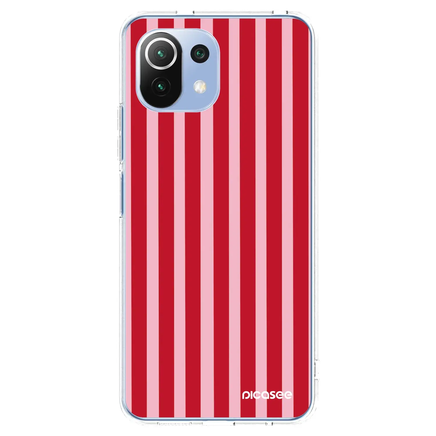 Silikonový průhledný obal pro Xiaomi 11 Lite 5G NE - Lines red