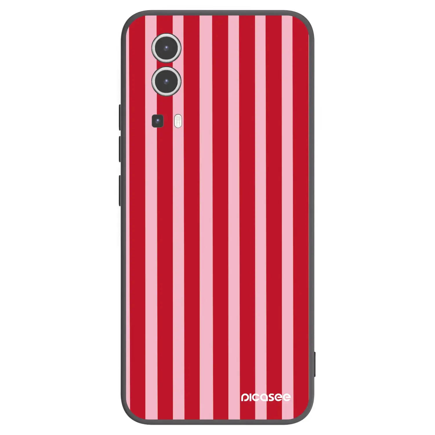 Silikonový černý obal pro Vivo Y72 5G - Lines red