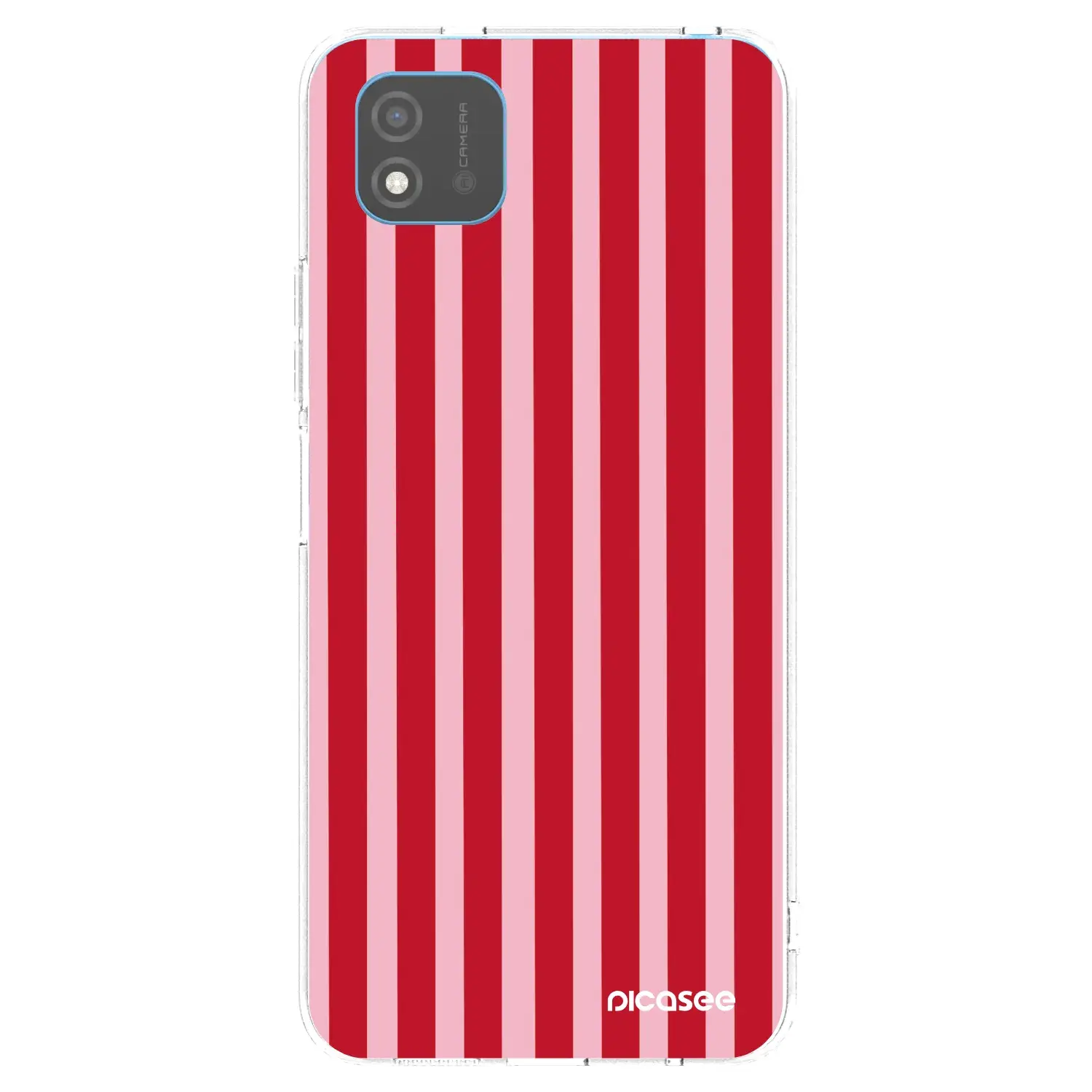 Silikonový průhledný obal pro Realme C11 (2021) - Lines red
