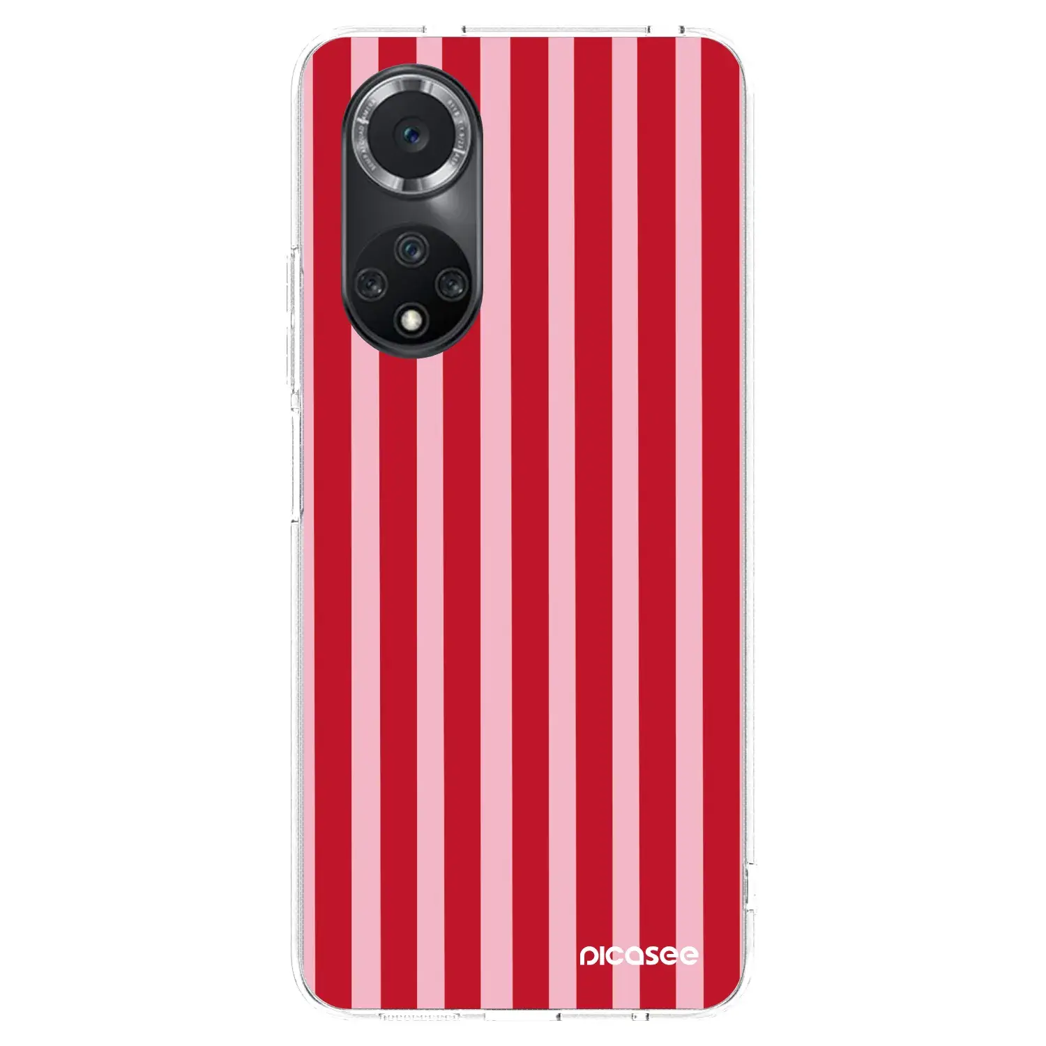 Silikonový průhledný obal pro Huawei Nova 9 SE - Lines red