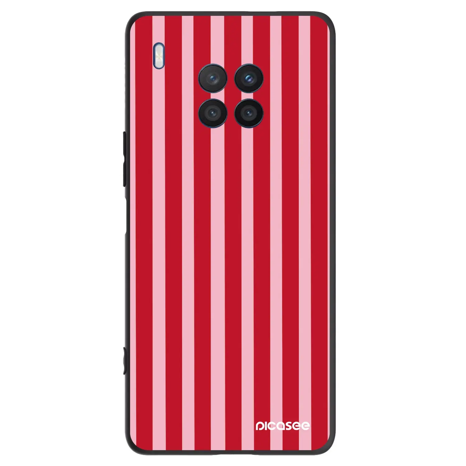 Silikonový černý obal pro Honor 50 Lite - Lines red