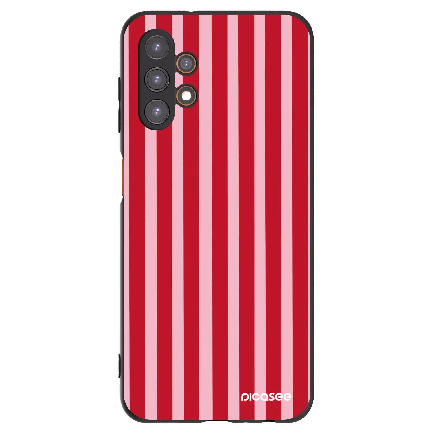 Silikonový černý obal pro Samsung Galaxy A13 4G A135 - Lines red