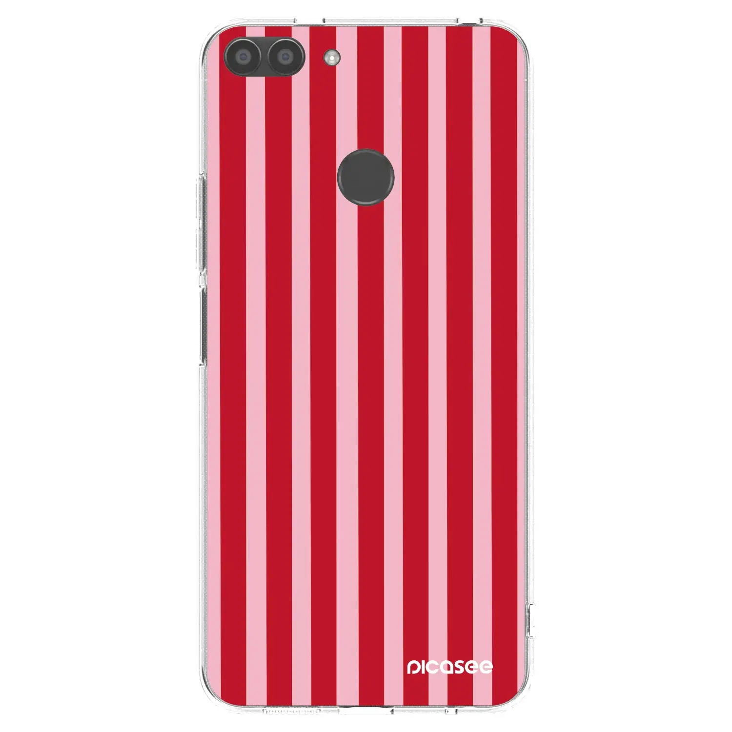 Silikonový průhledný obal pro Huawei P Smart - Lines red