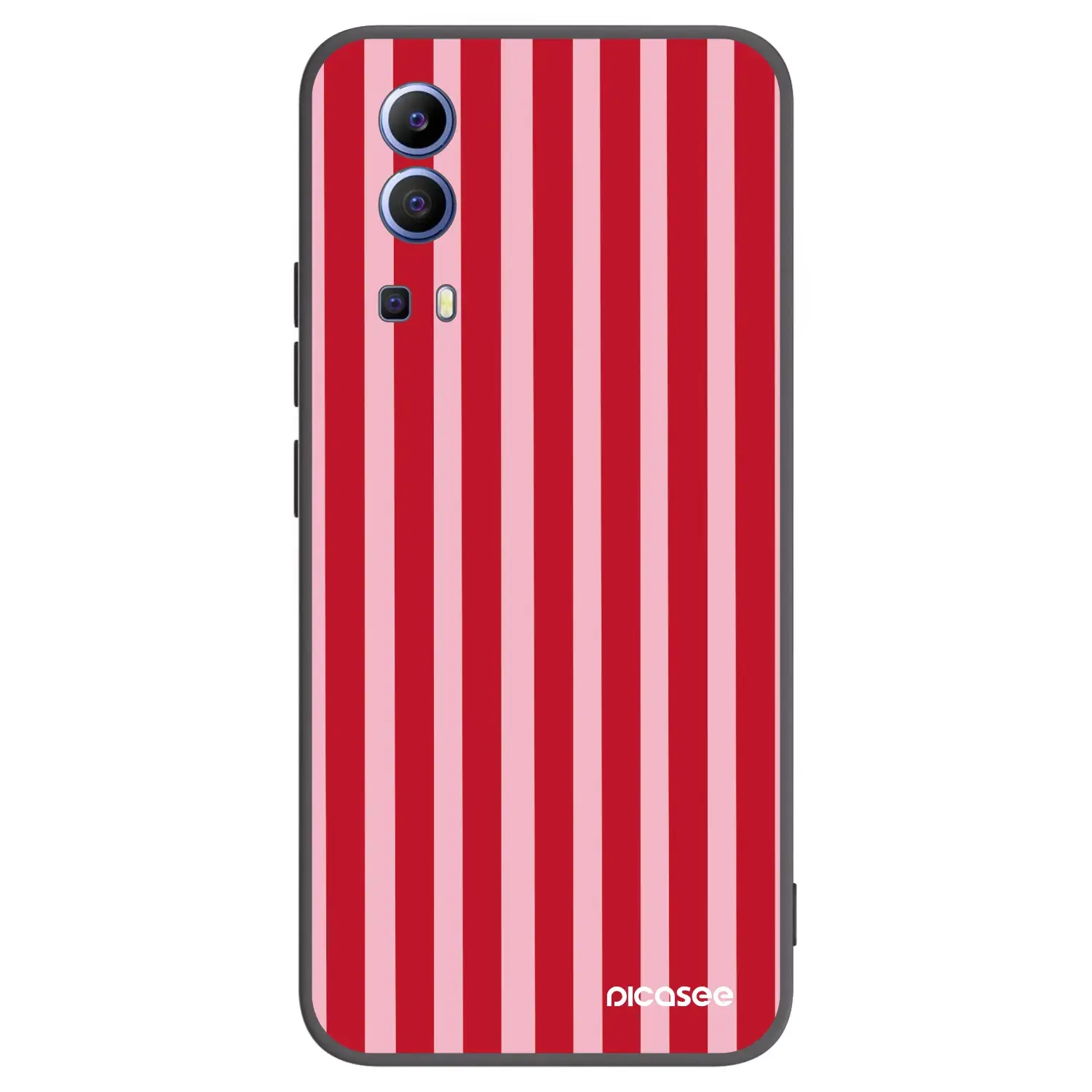 Silikonový černý obal pro Vivo Y52 5G - Lines red