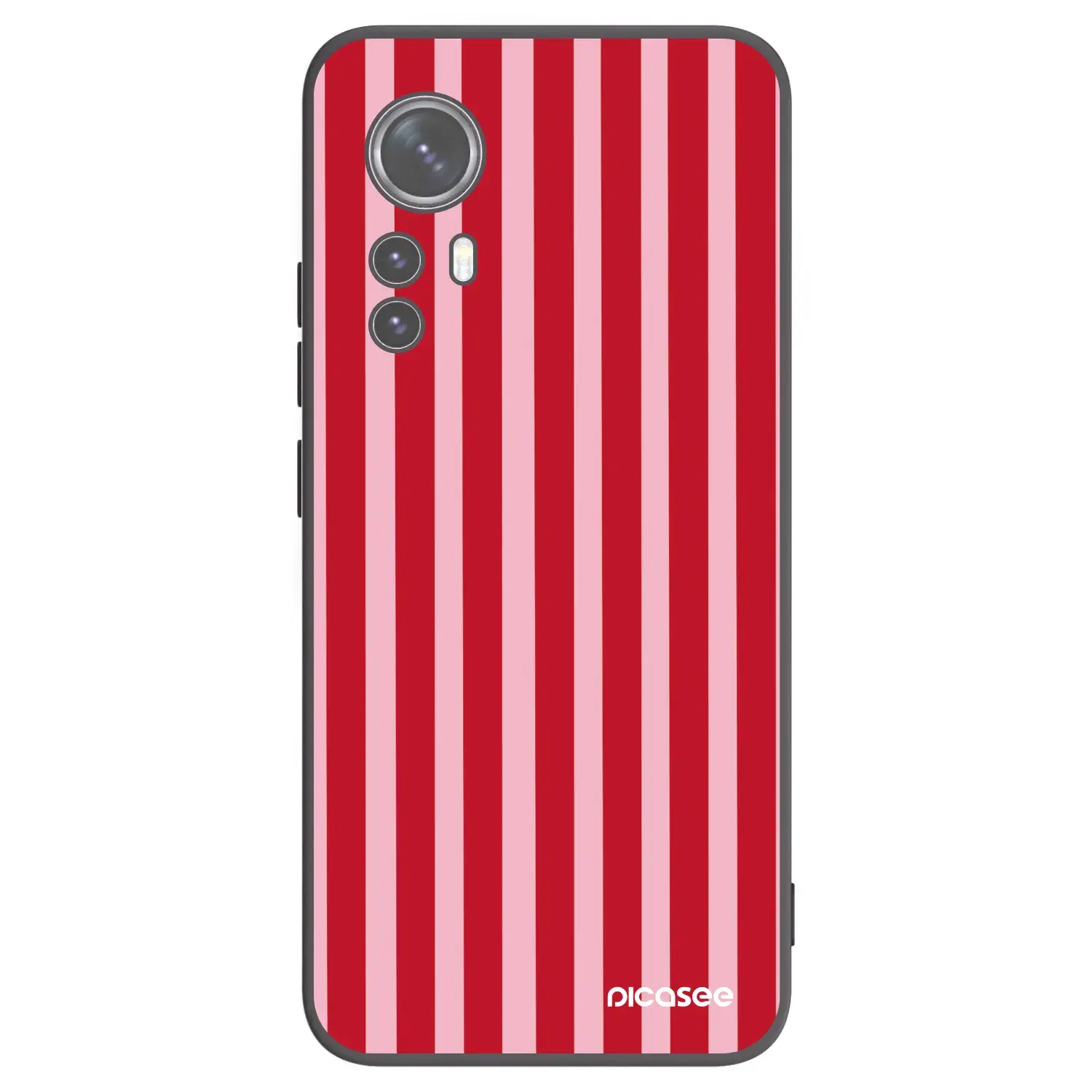Silikonový černý obal pro Xiaomi 12X - Lines red