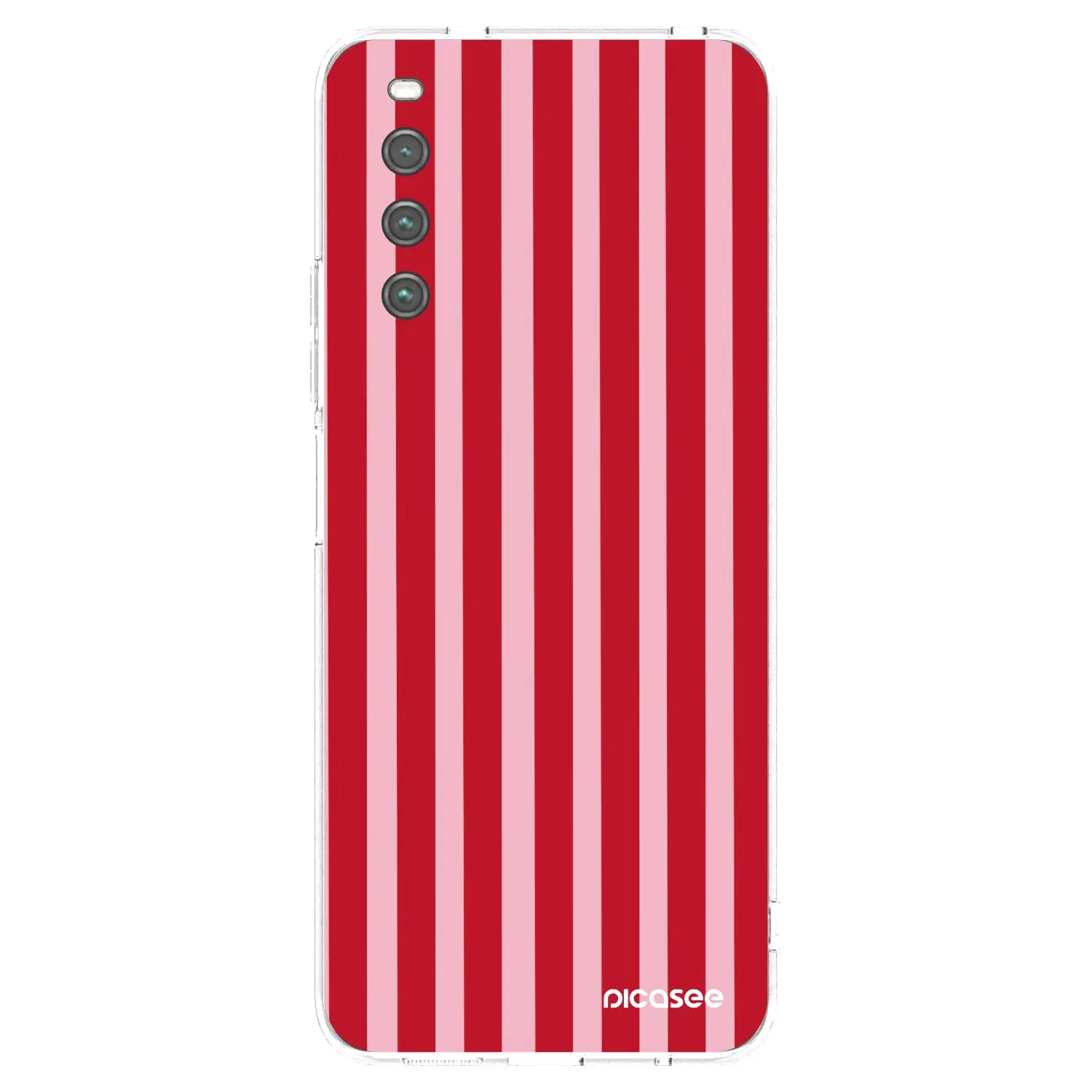 Silikonový průhledný obal pro Sony Xperia 10 IV 5G - Lines red