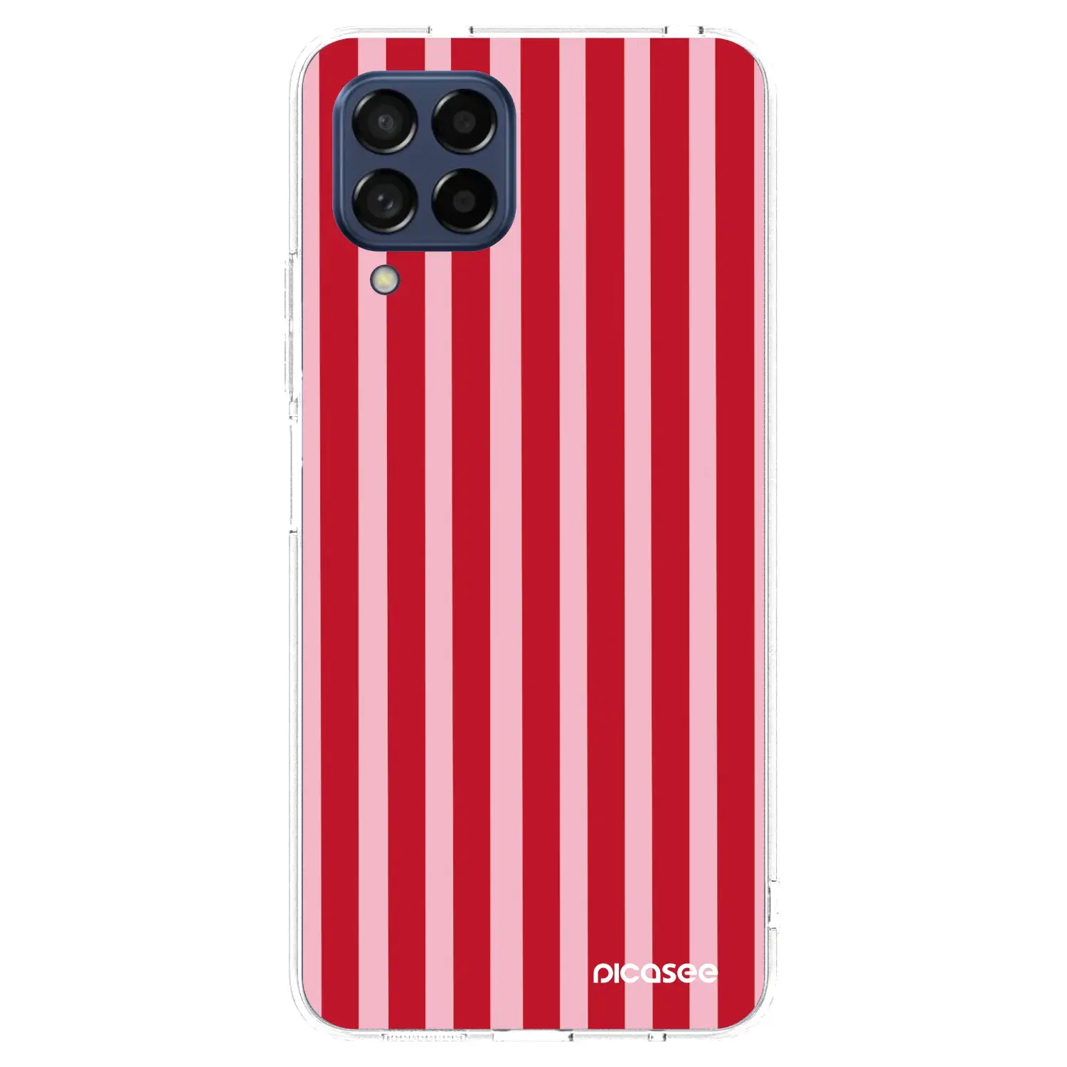 Silikonový průhledný obal pro Samsung Galaxy M53 5G - Lines red