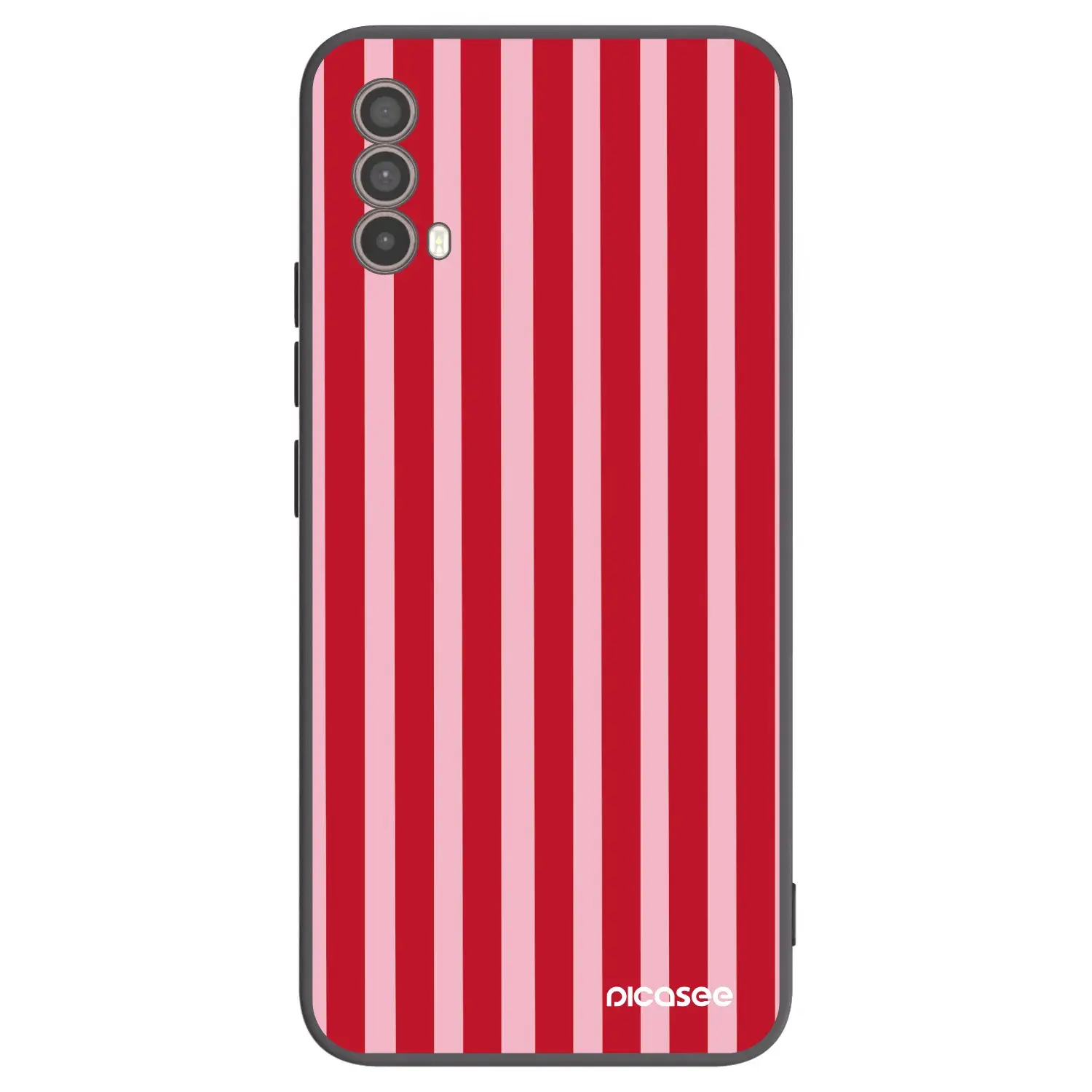 Silikonový černý obal pro Motorola Moto E40 - Lines red