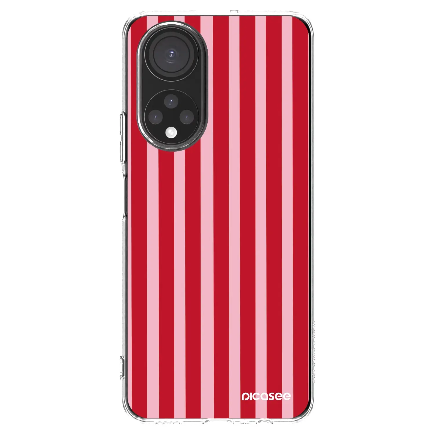 Silikonový průhledný obal pro Honor X7 - Lines red