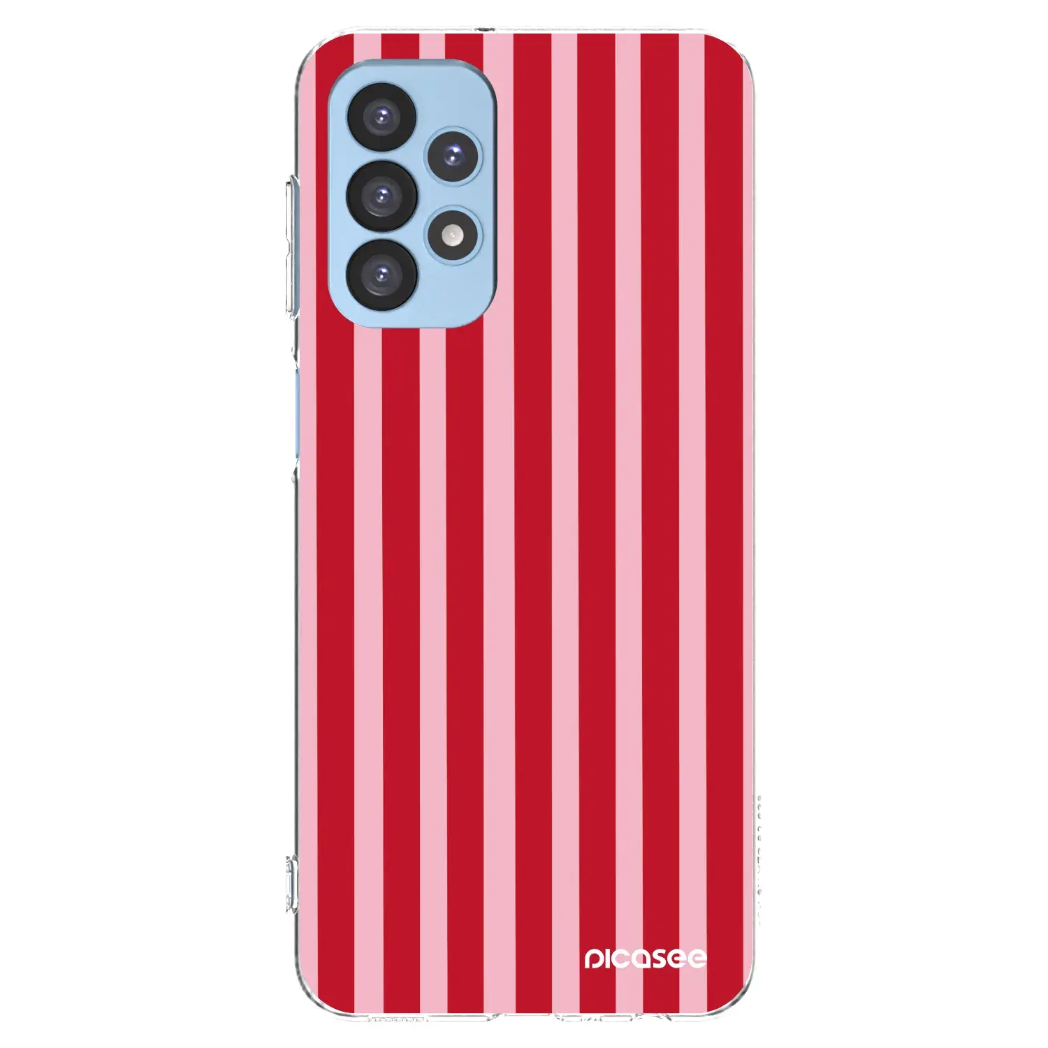 Silikonový průhledný obal pro Samsung Galaxy A23 A235F 4G - Lines red