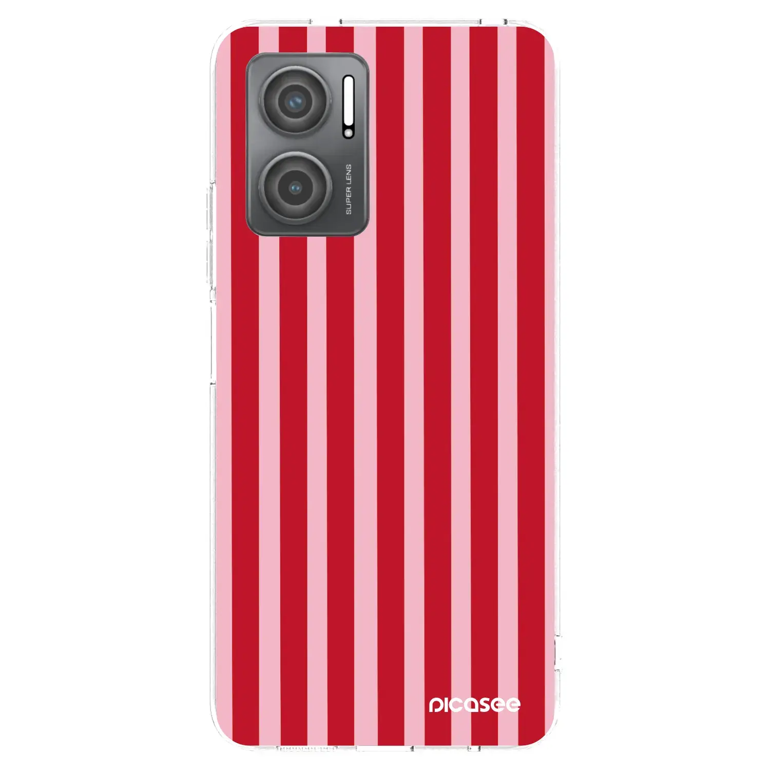Silikonový průhledný obal pro Xiaomi Redmi 10 5G - Lines red