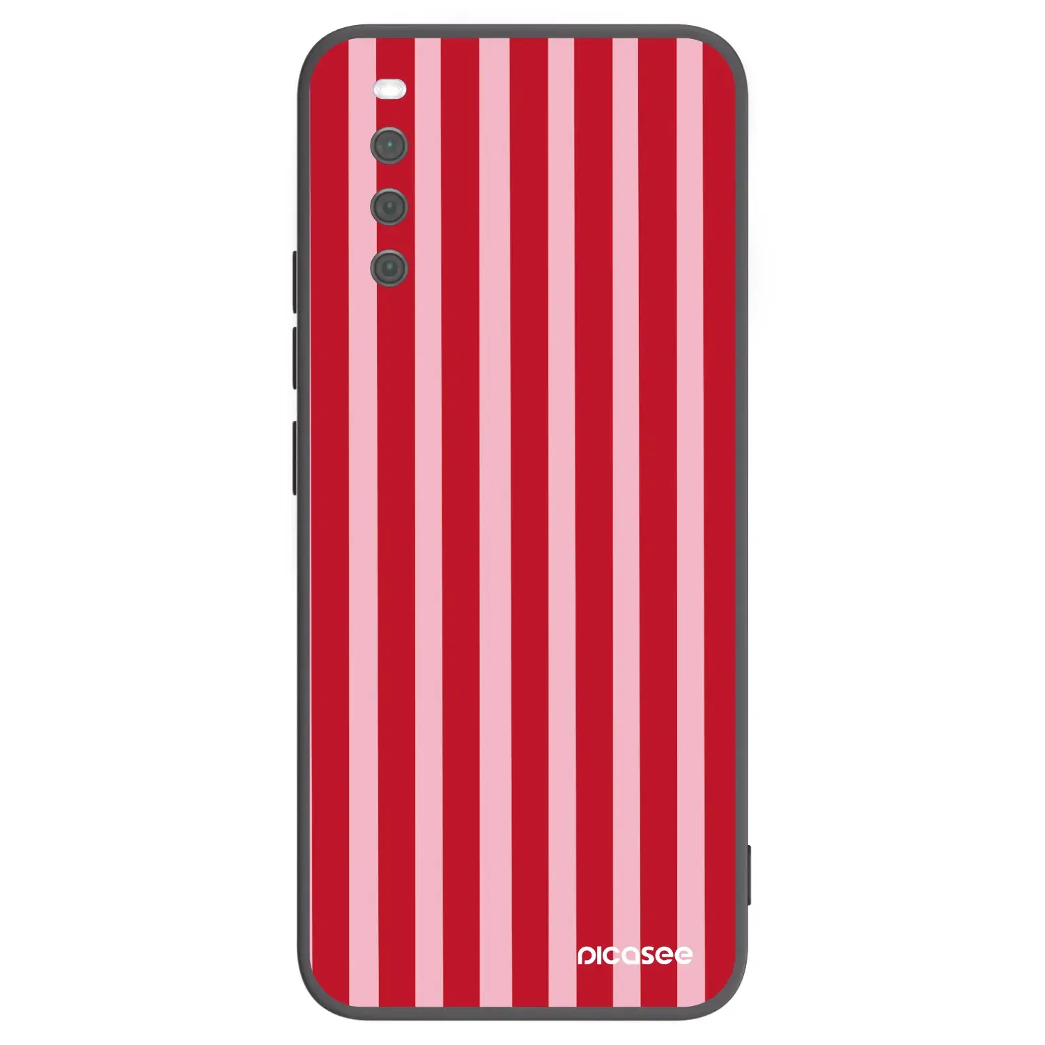 Silikonový černý obal pro Sony Xperia 10 III - Lines red