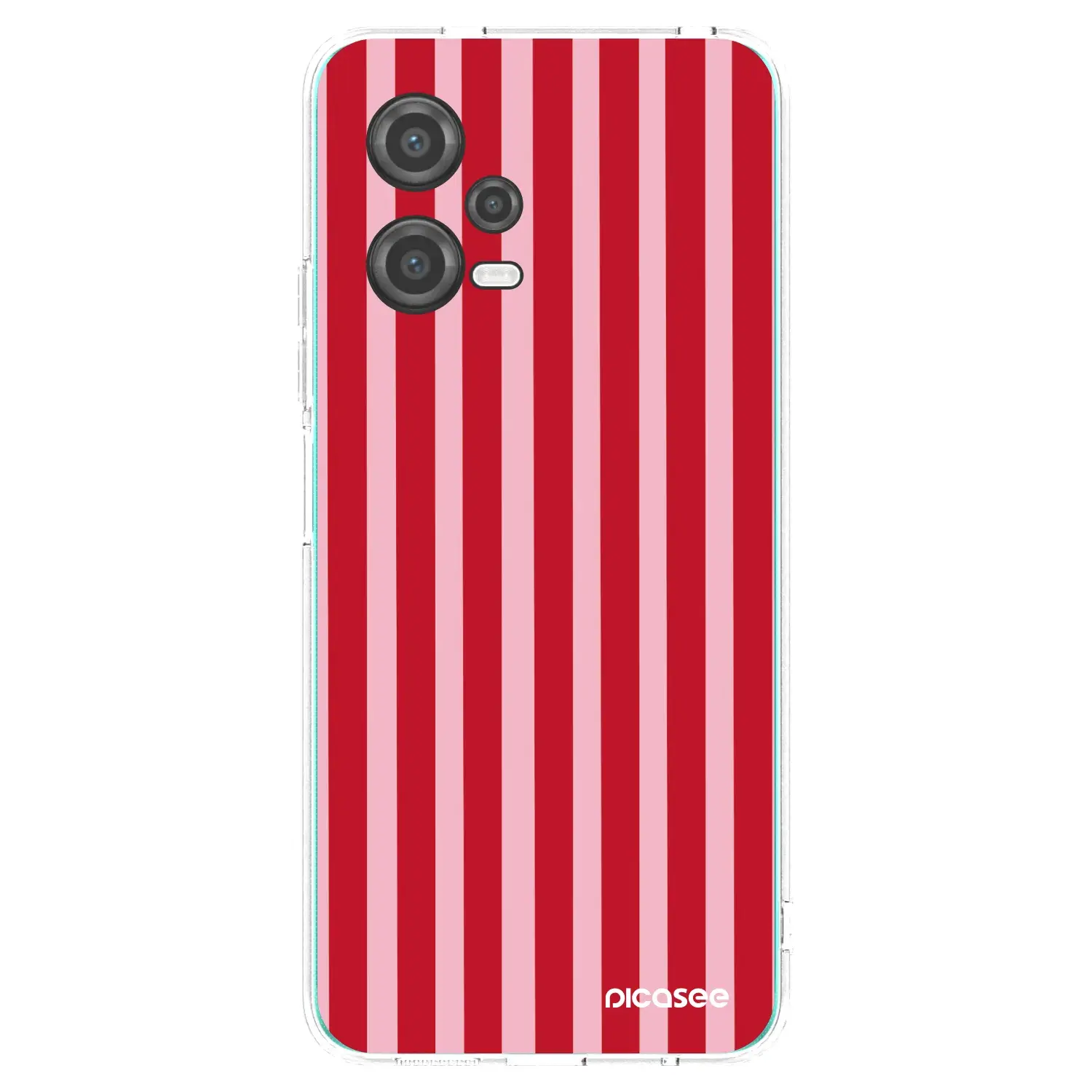 Silikonový průhledný obal pro Xiaomi Poco X5 - Lines red
