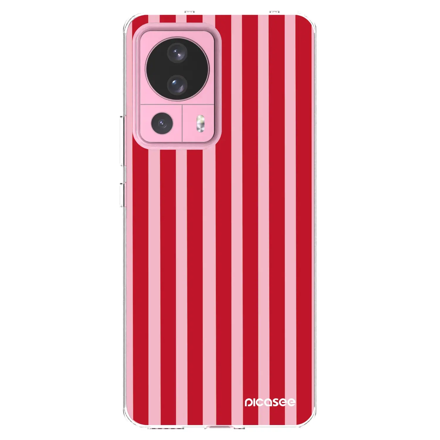 Silikonový průhledný obal pro Xiaomi 13 Lite - Lines red