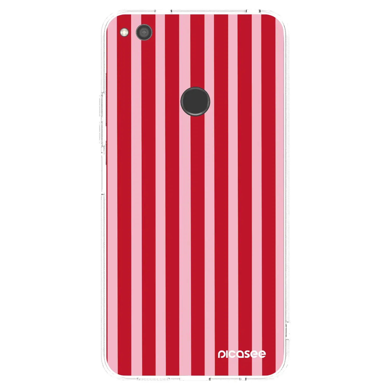Silikonový průhledný obal pro Huawei P9 Lite 2017 - Lines red