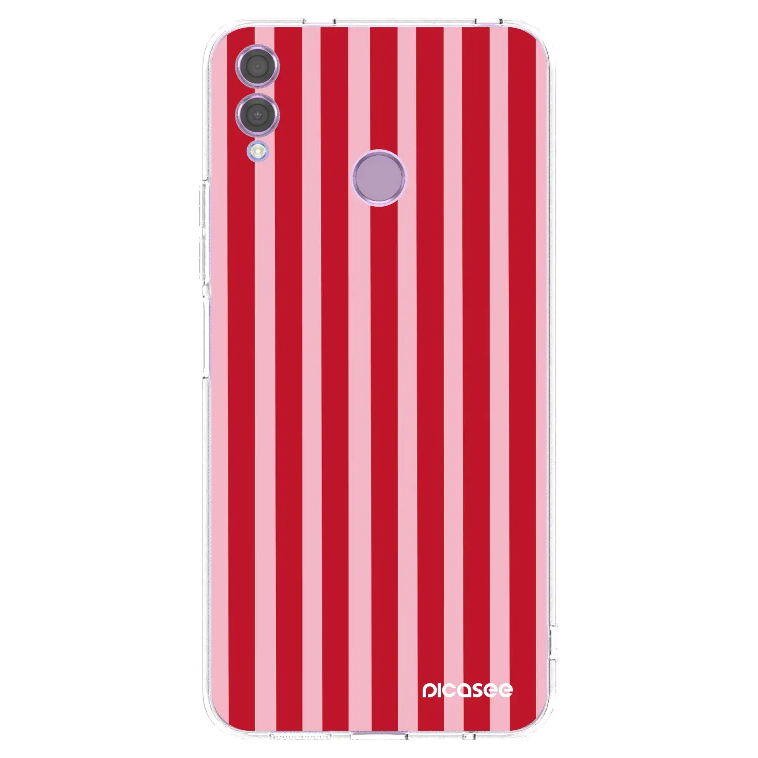 Silikonový průhledný obal pro Honor 8X - Lines red
