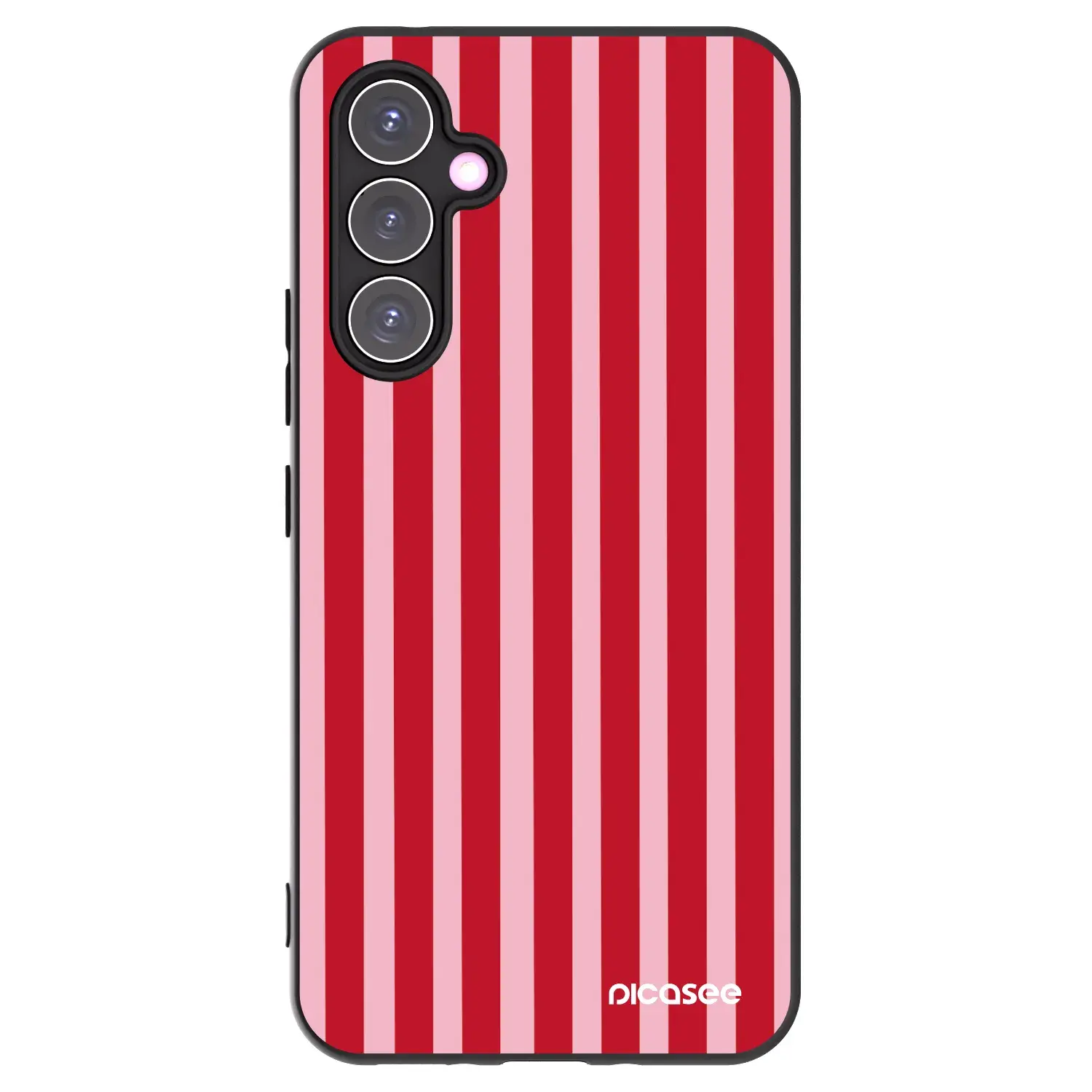 Silikonový černý obal pro Samsung Galaxy A54 5G A546B - Lines red