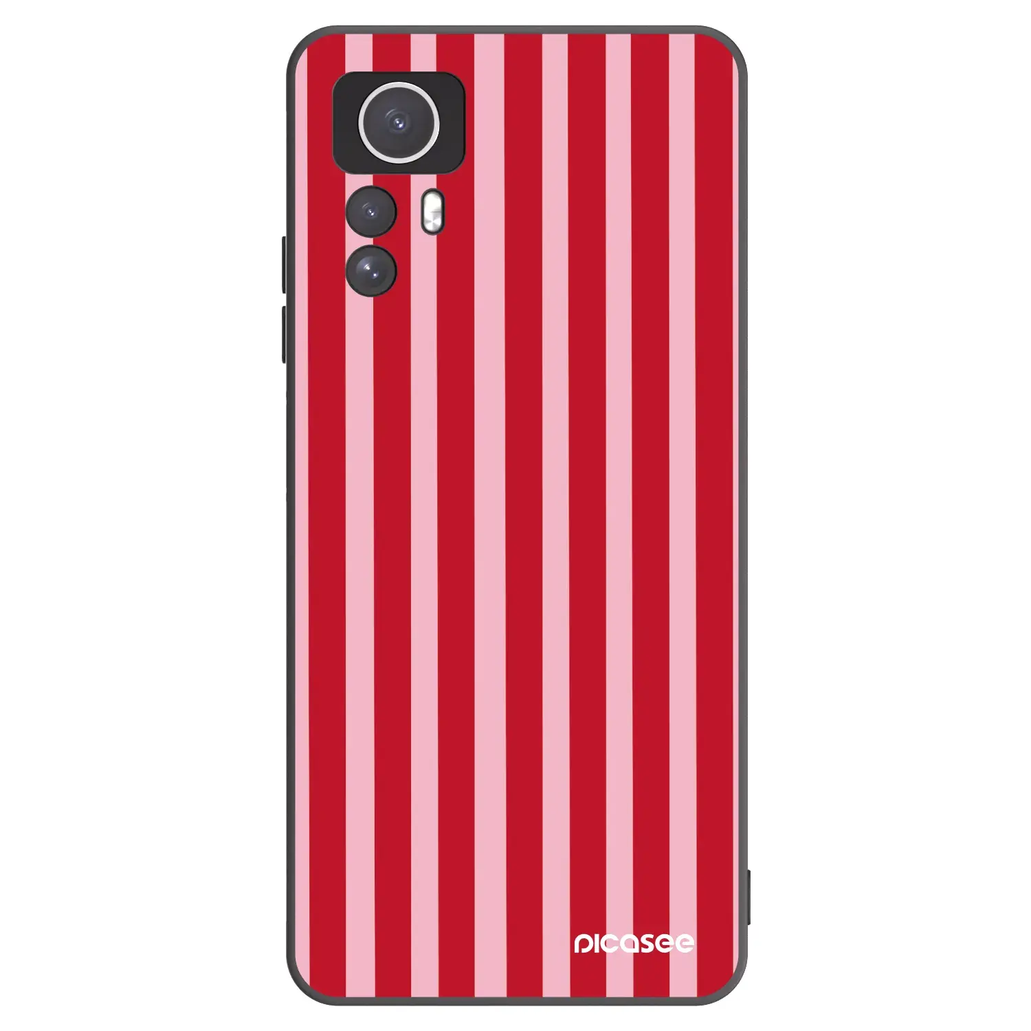 Silikonový černý obal pro Xiaomi Redmi Note 12S - Lines red