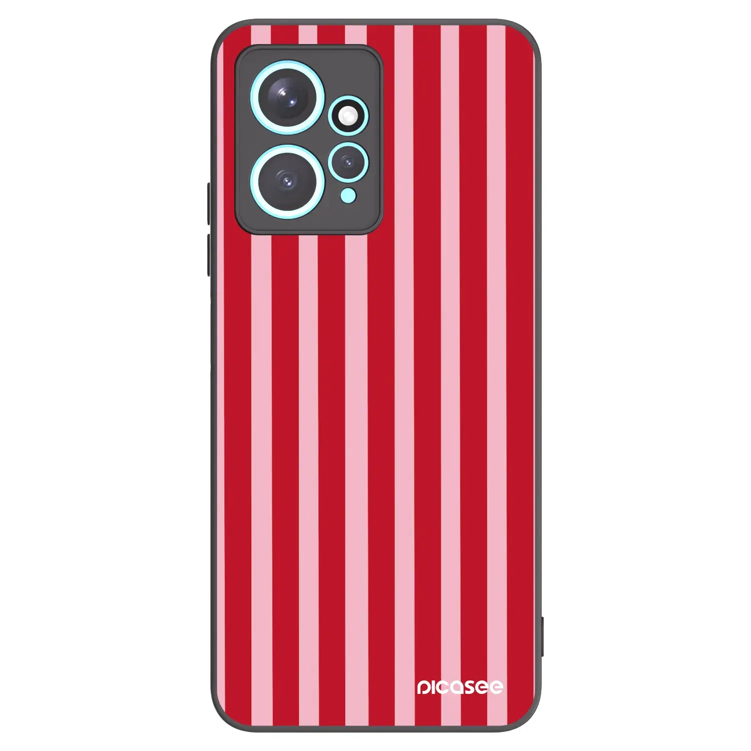 Silikonový černý obal pro Xiaomi Redmi Note 12 4G - Lines red