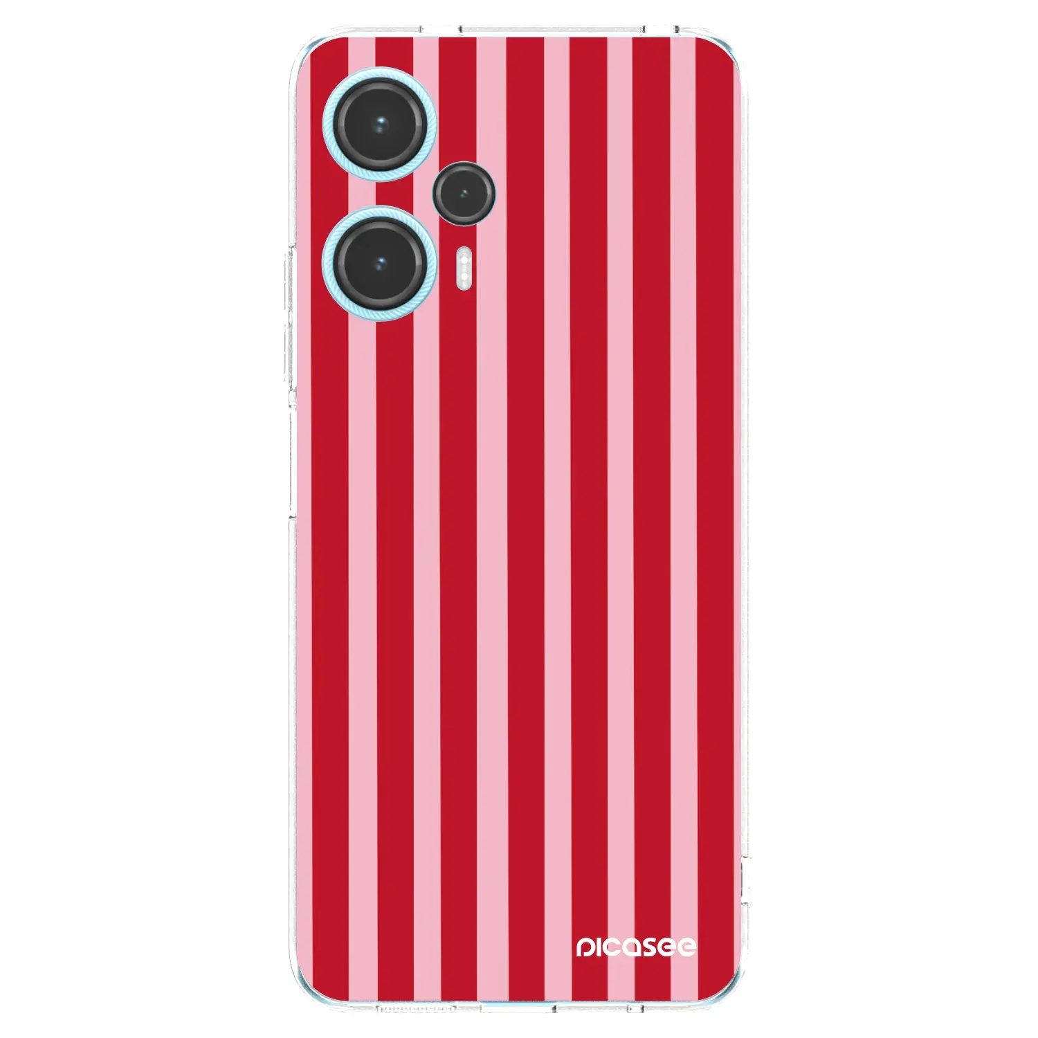 Silikonový průhledný obal pro Xiaomi Poco F5 - Lines red
