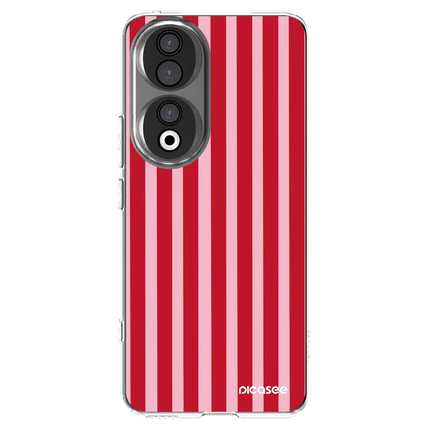 Silikonový průhledný obal pro Honor 90 5G - Lines red