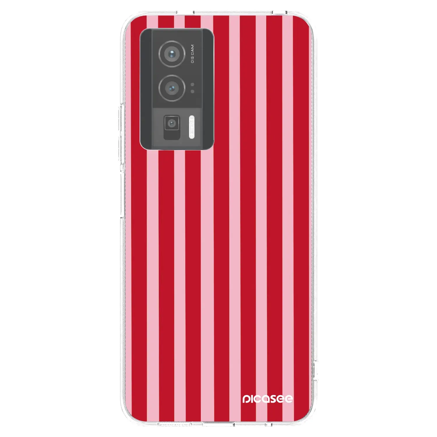 Silikonový průhledný obal pro Xiaomi Poco F5 Pro 5G - Lines red