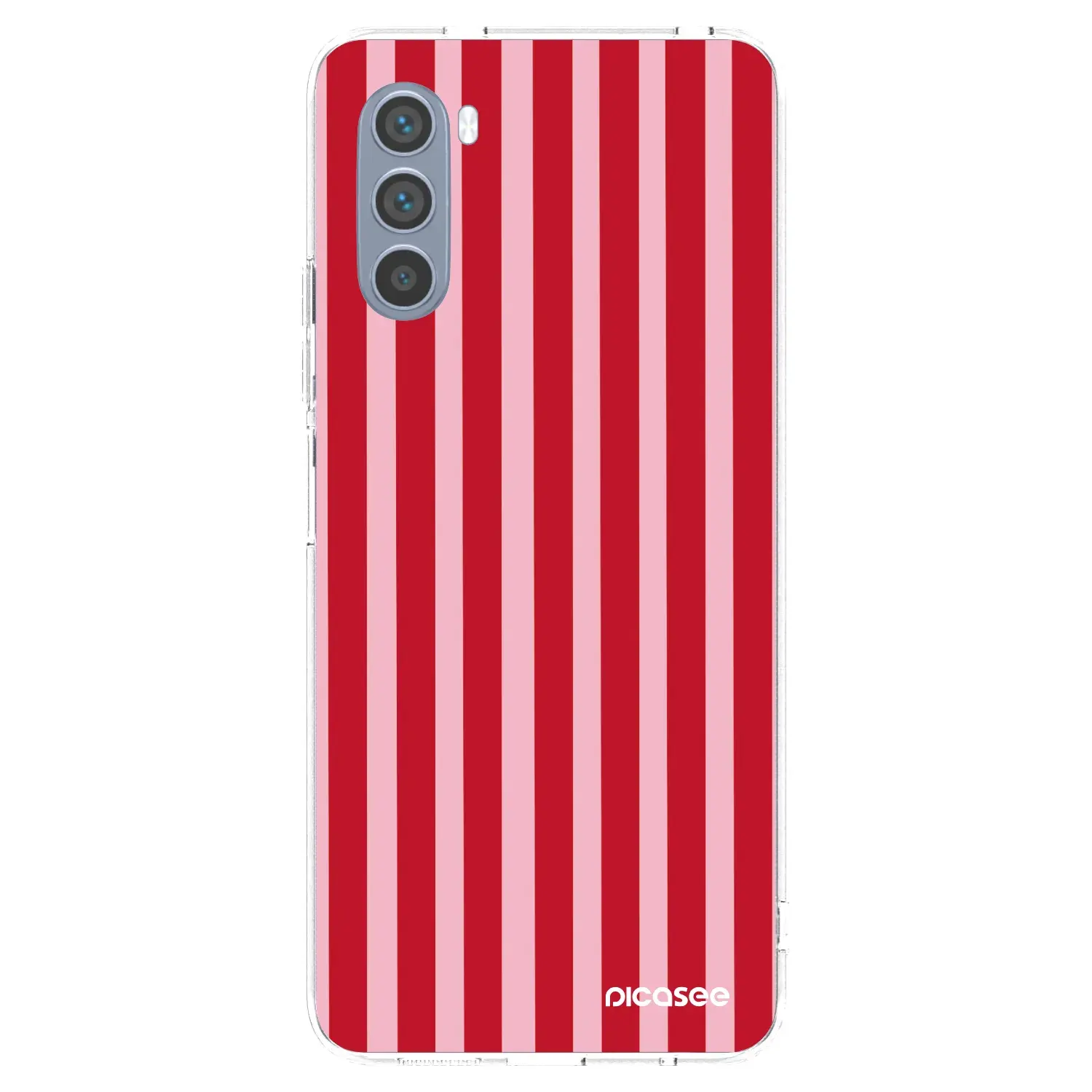 Silikonový průhledný obal pro Motorola Moto G62 - Lines red