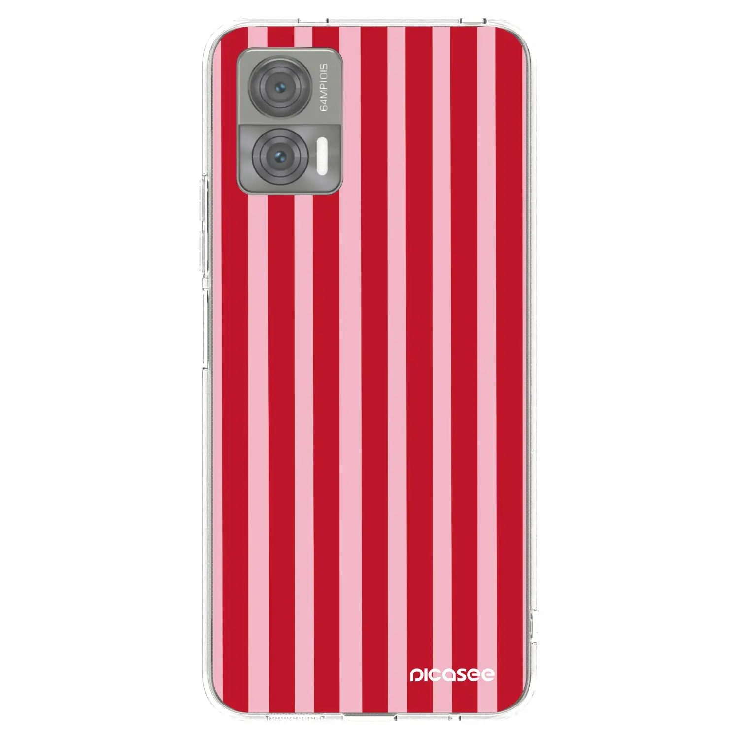 Silikonový průhledný obal pro Motorola Edge 30 Neo - Lines red