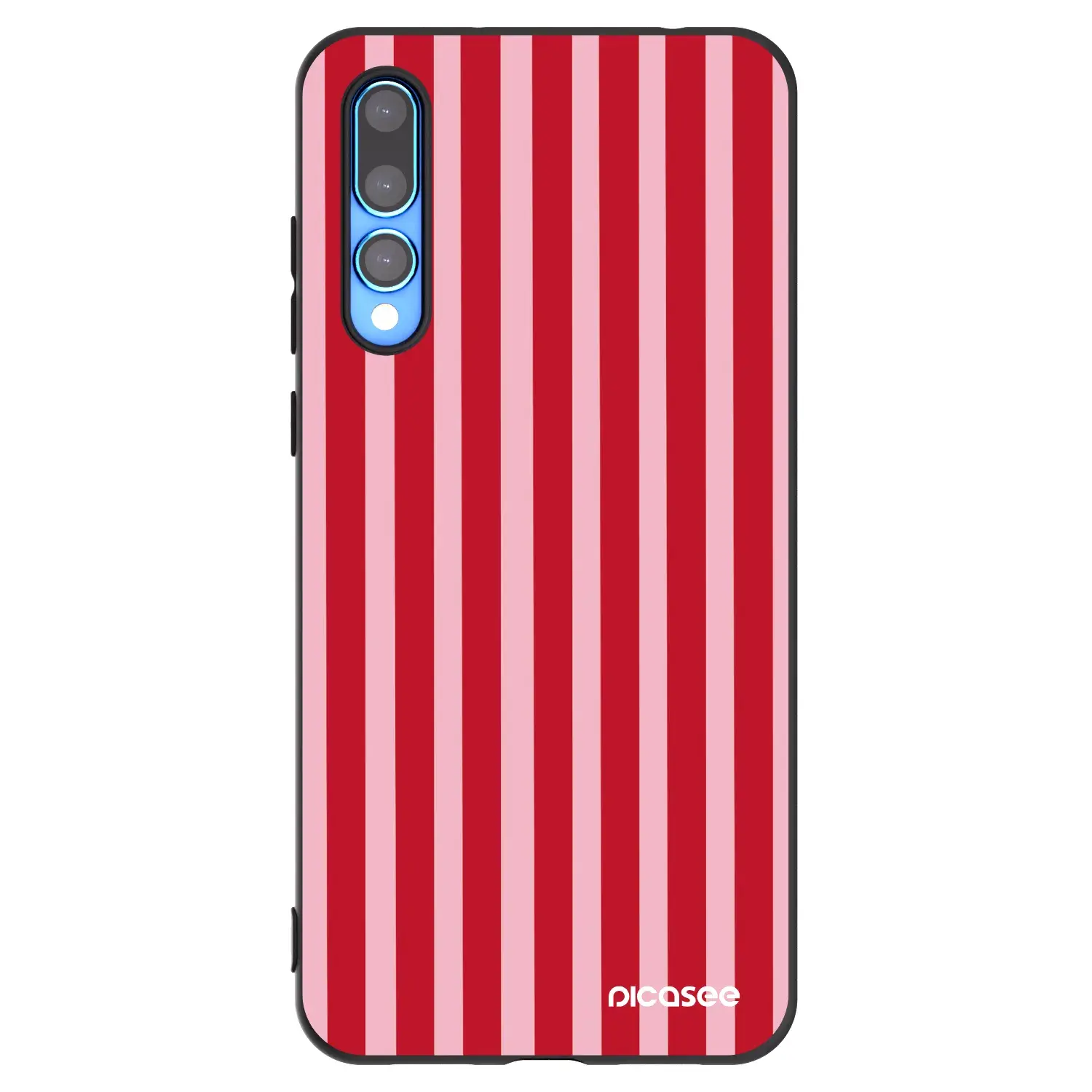 Silikonový černý obal pro Huawei P20 Pro - Lines red