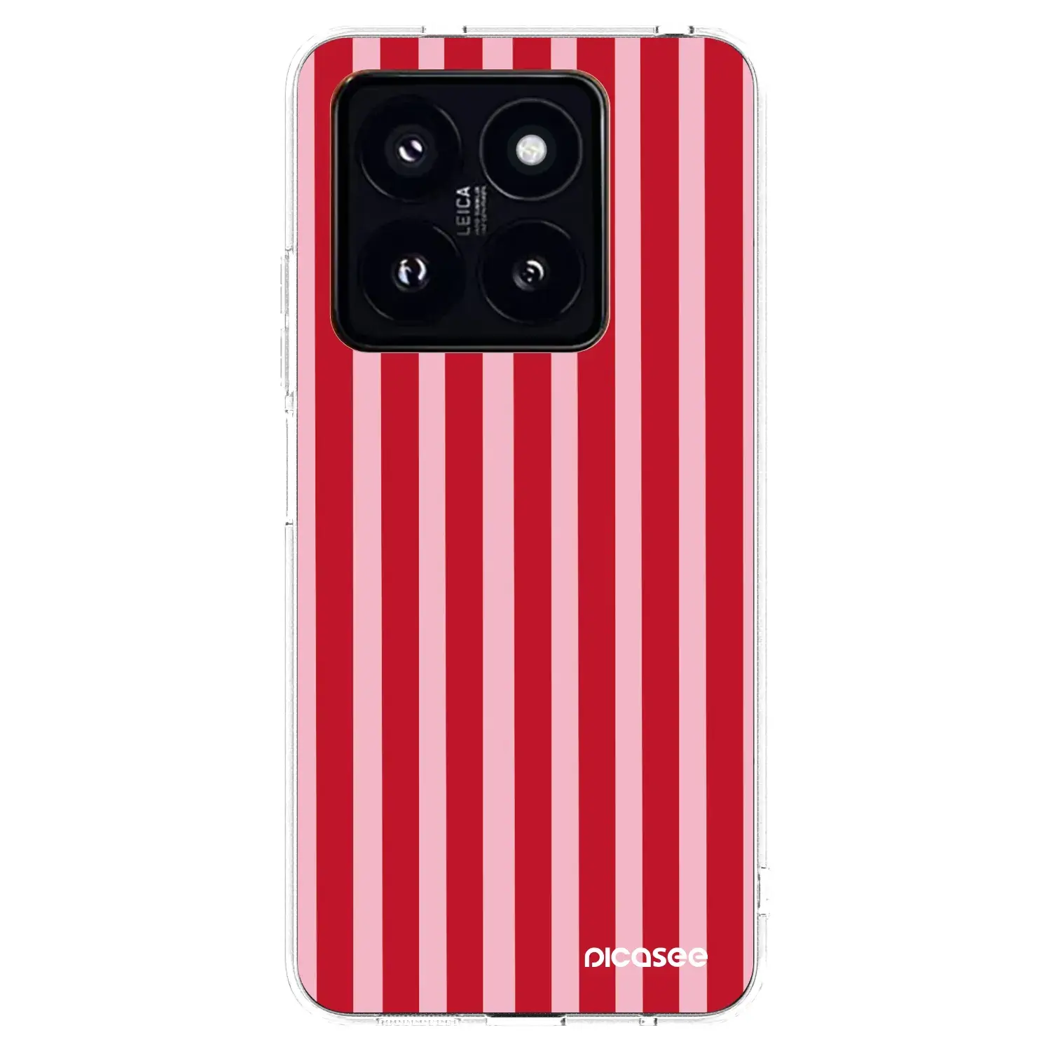 Silikonový průhledný obal pro Xiaomi 14 Pro - Lines red